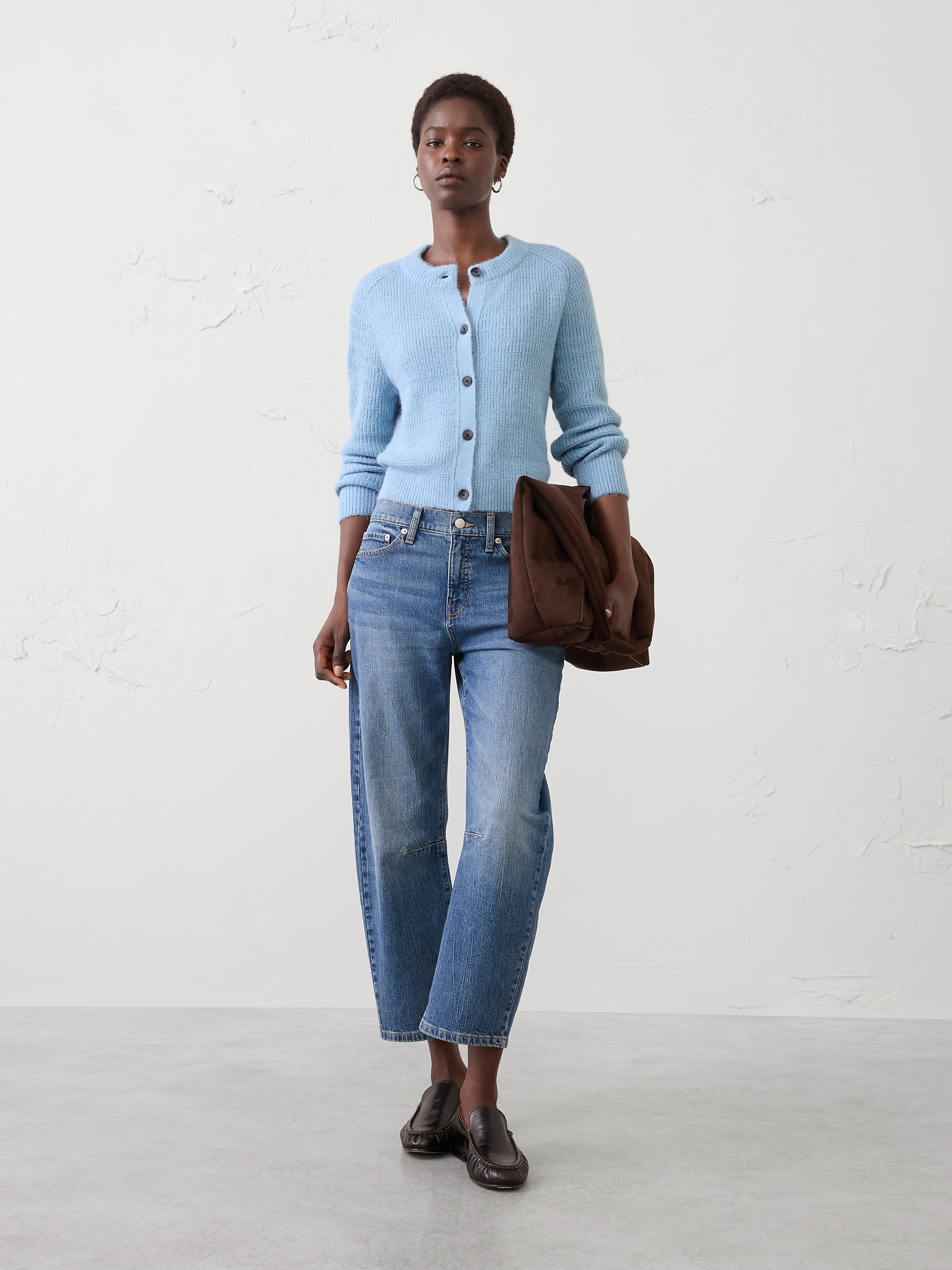 Brushed Cardigan Sweater