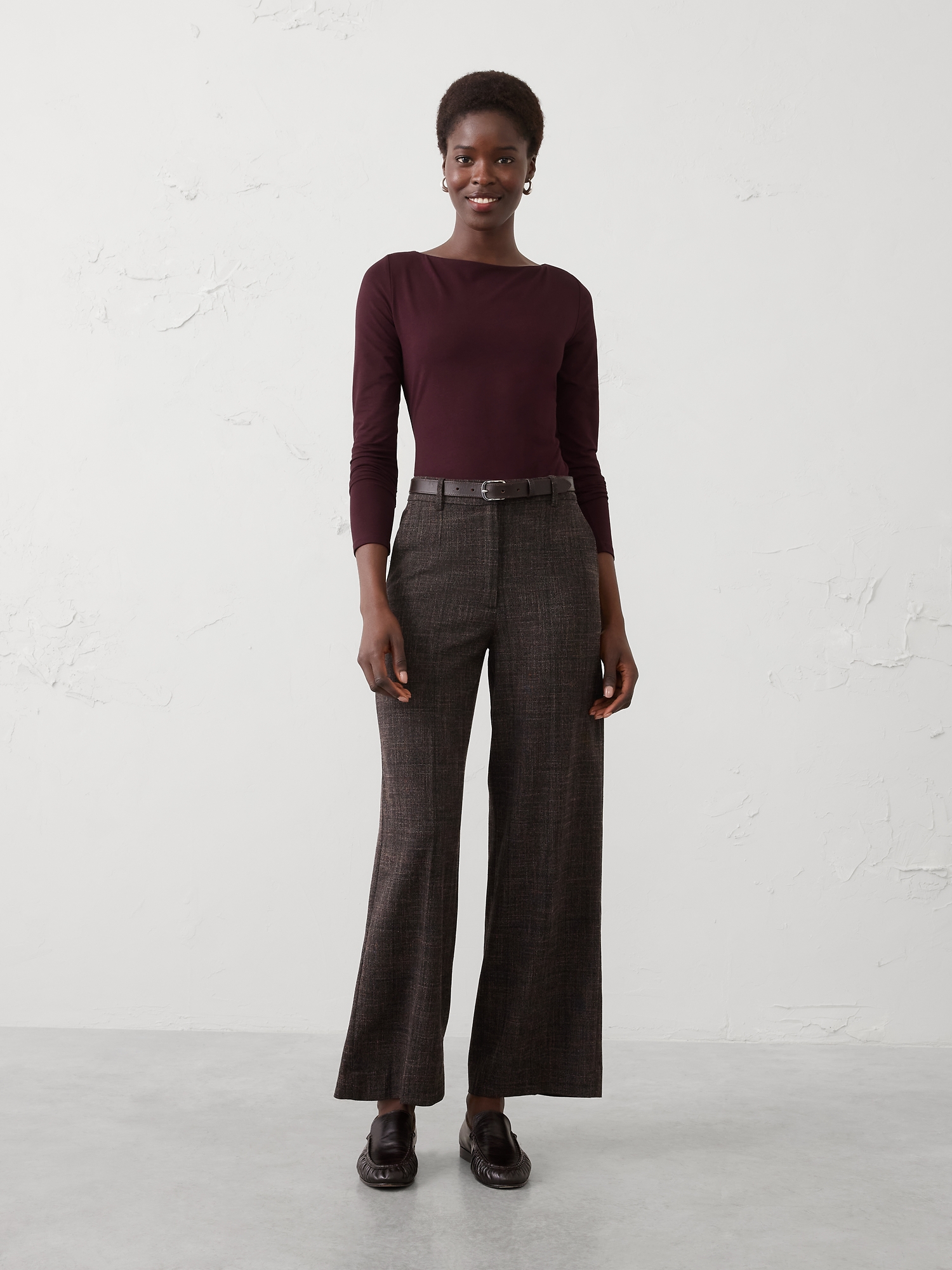 Soft Stretch T-Shirt - Vino Rosso