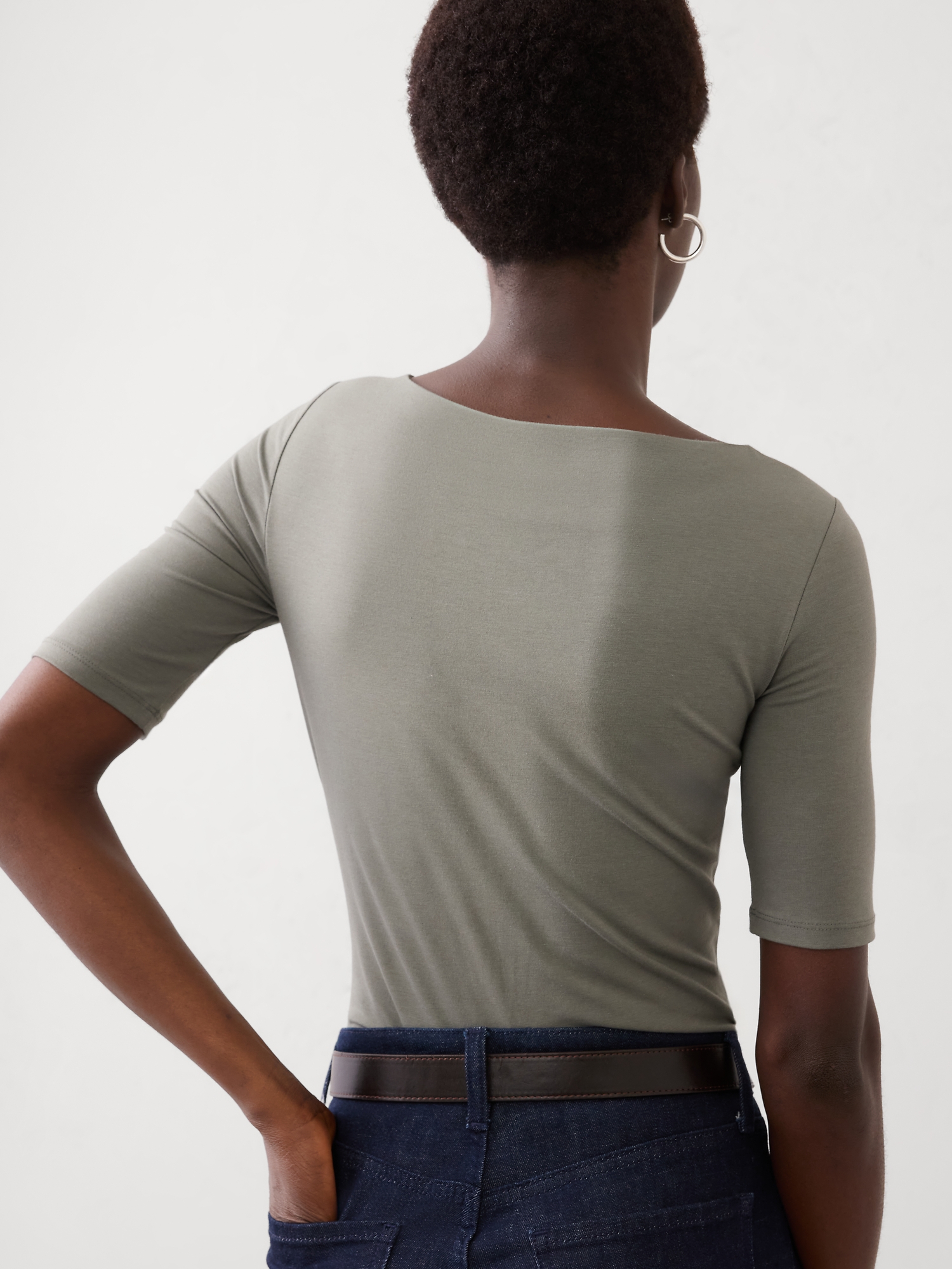 Image number 5 showing, Soft Stretch Elbow-Sleeve Top