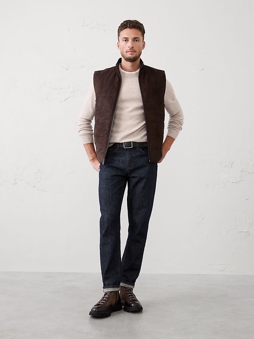 Vegan Suede Reversible Vest | Banana Republic Factory