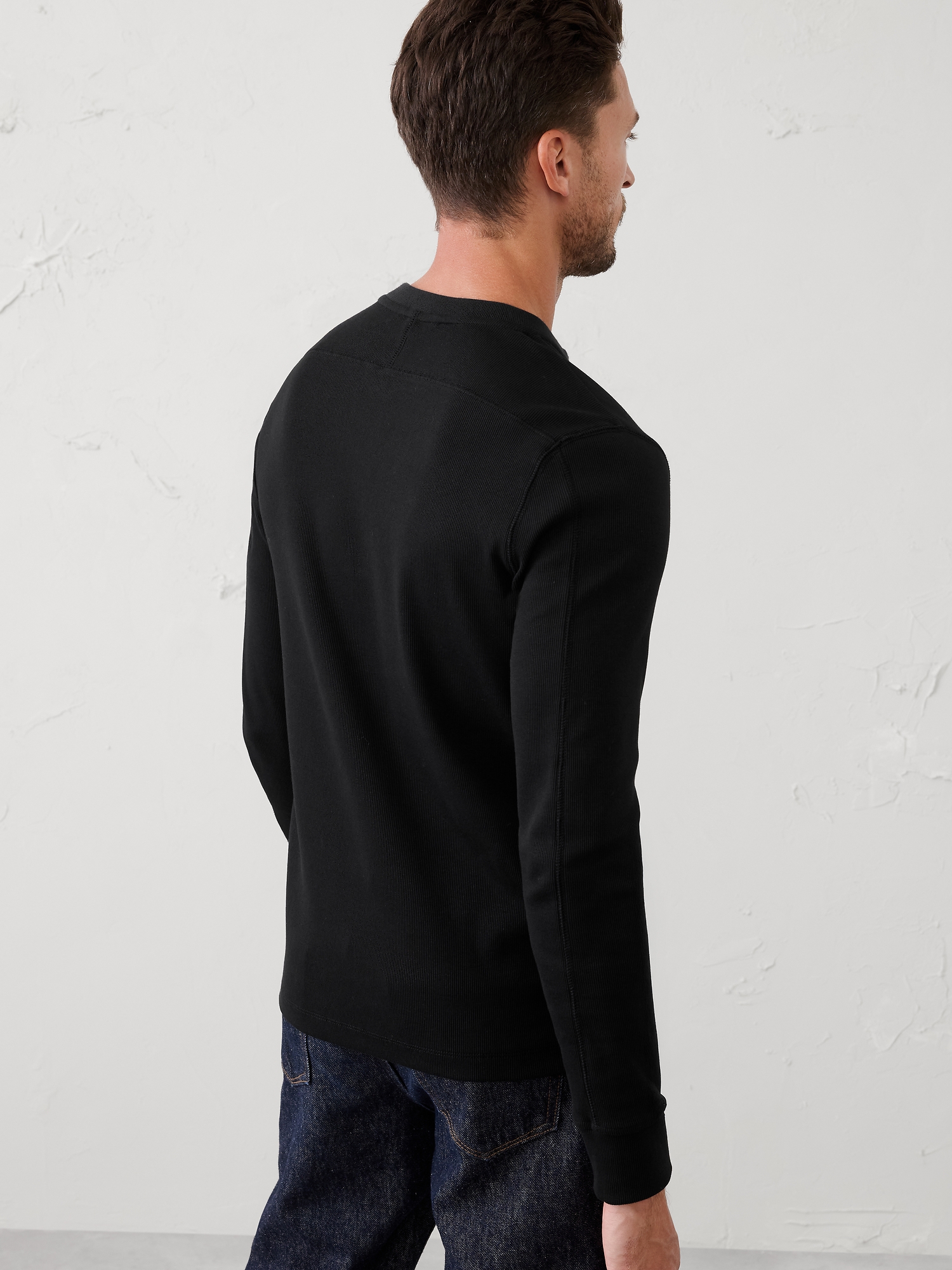 Image number 2 showing, Standard-Fit Mini Ribbed Henley