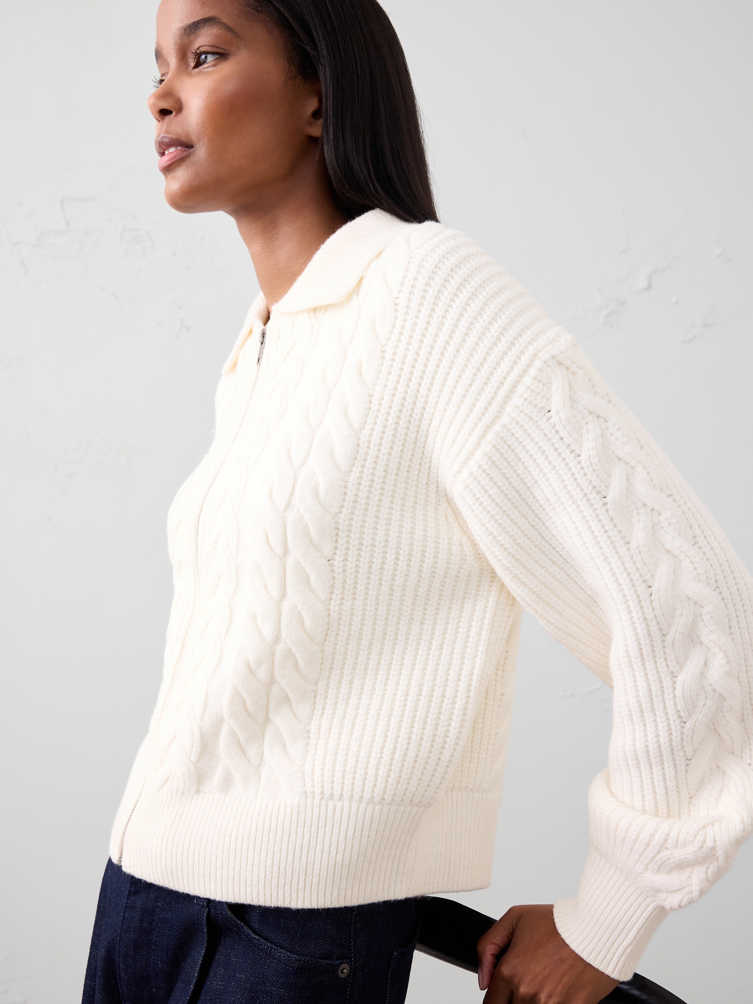 Image number 1 showing, Perfectly Soft Cable Sweater Jacket