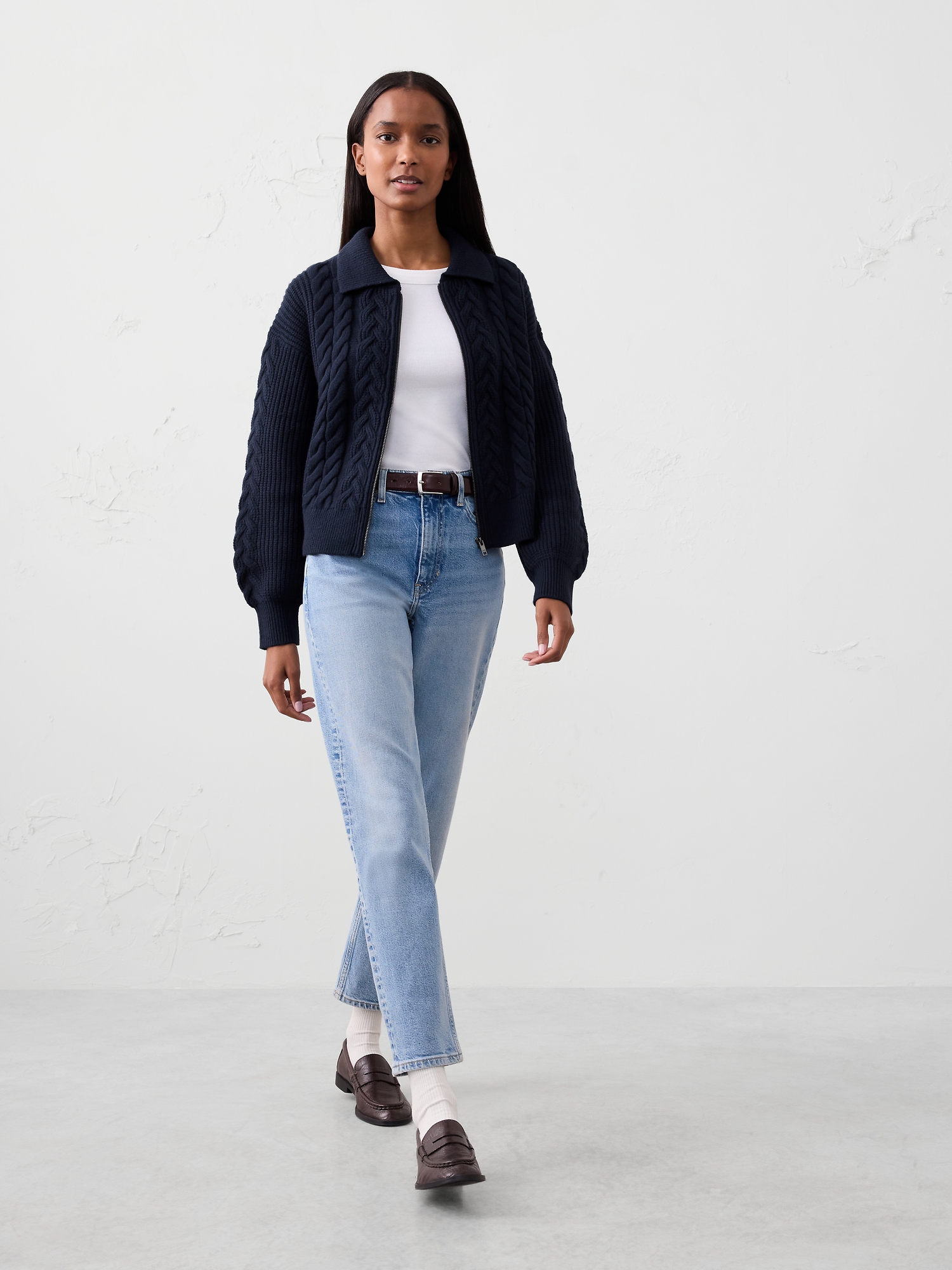 Image number 1 showing, Perfectly Soft Cable Sweater Jacket