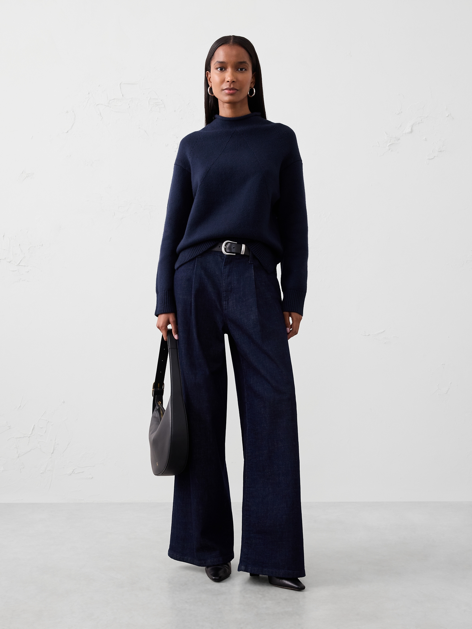 Chandail à col roulé d’une douceur parfaite - Bleu Marine Bon Chic Bon Genre