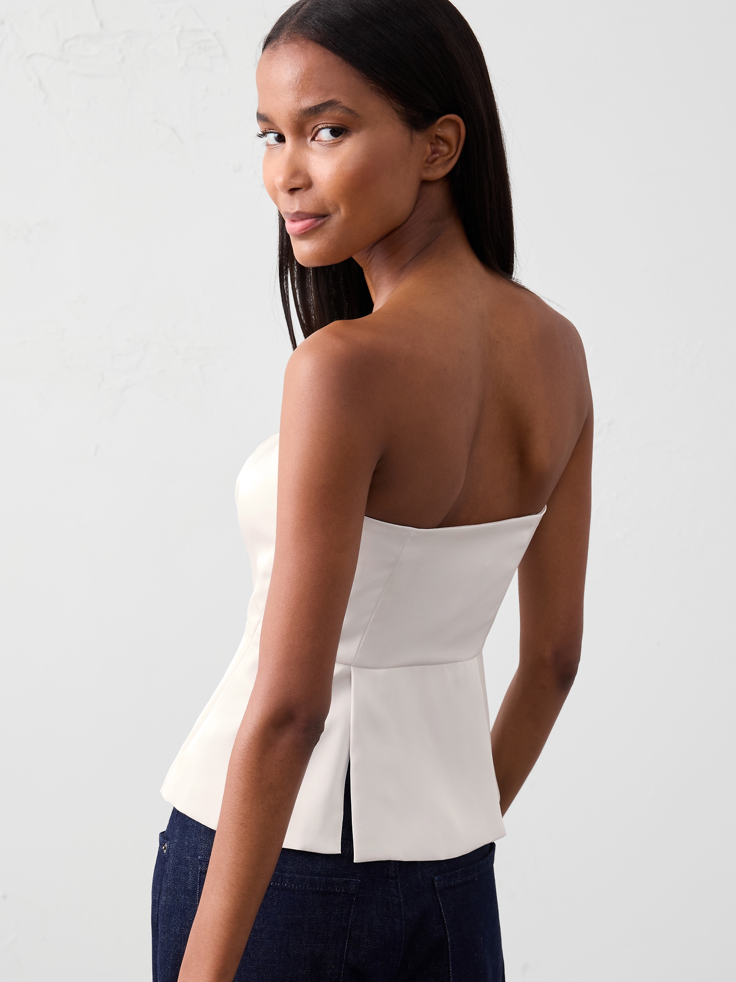 Image number 2 showing, Satin Corset Top