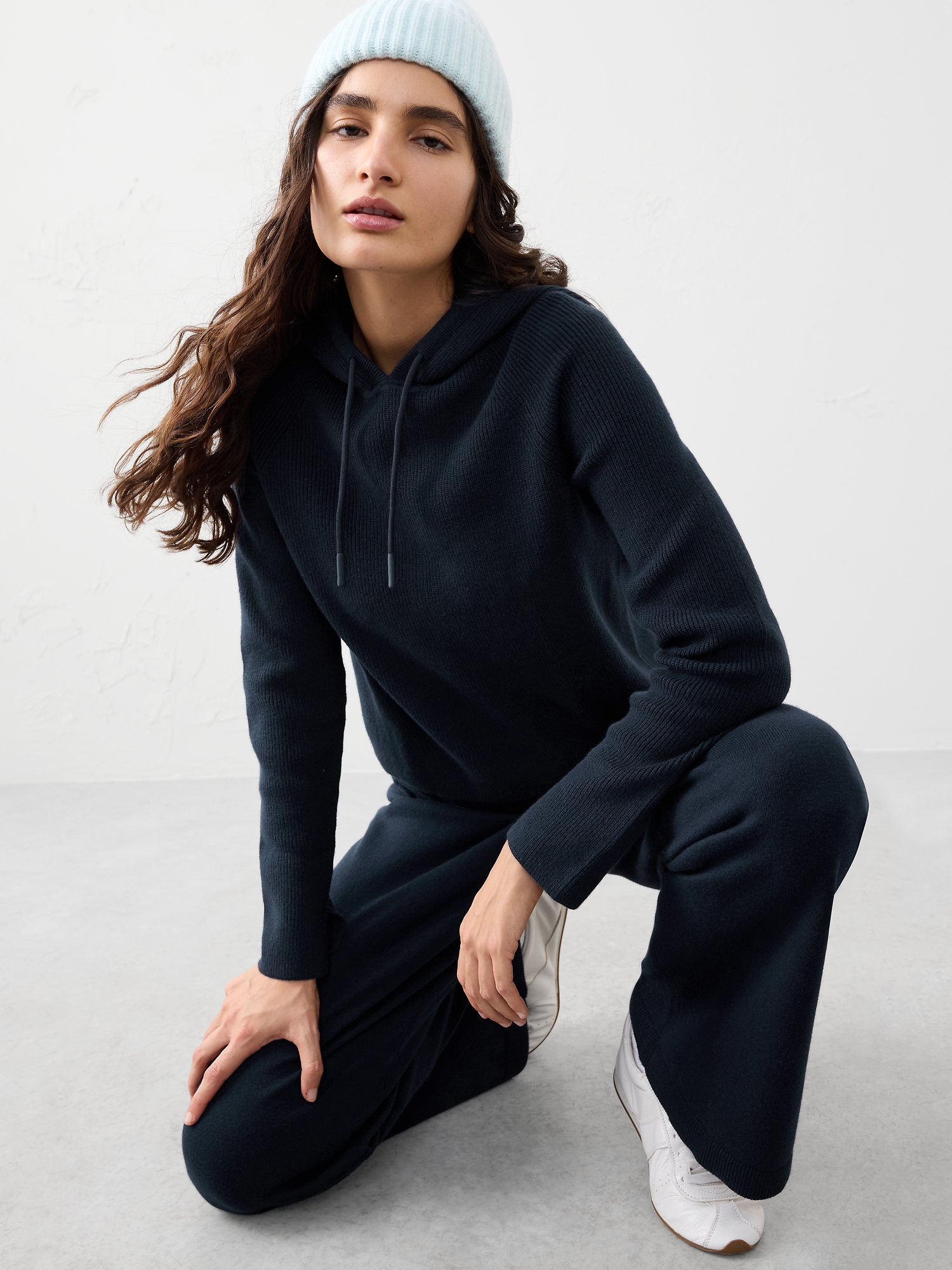Image number 1 showing, Ribbed Sweater Hoodie