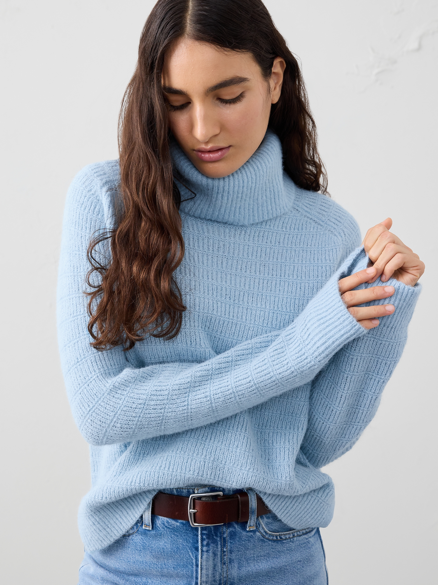 Image number 1 showing, Brushed Turtleneck Sweater