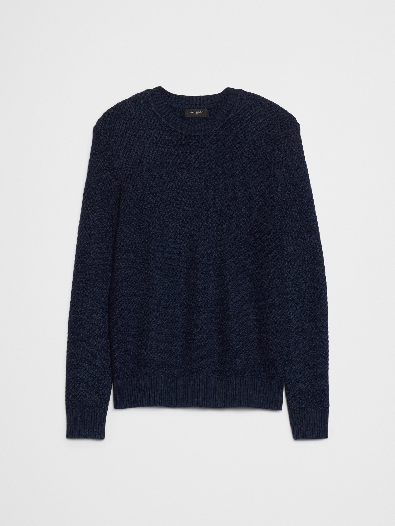 Cozy Textured Sweater - Preppy Navy