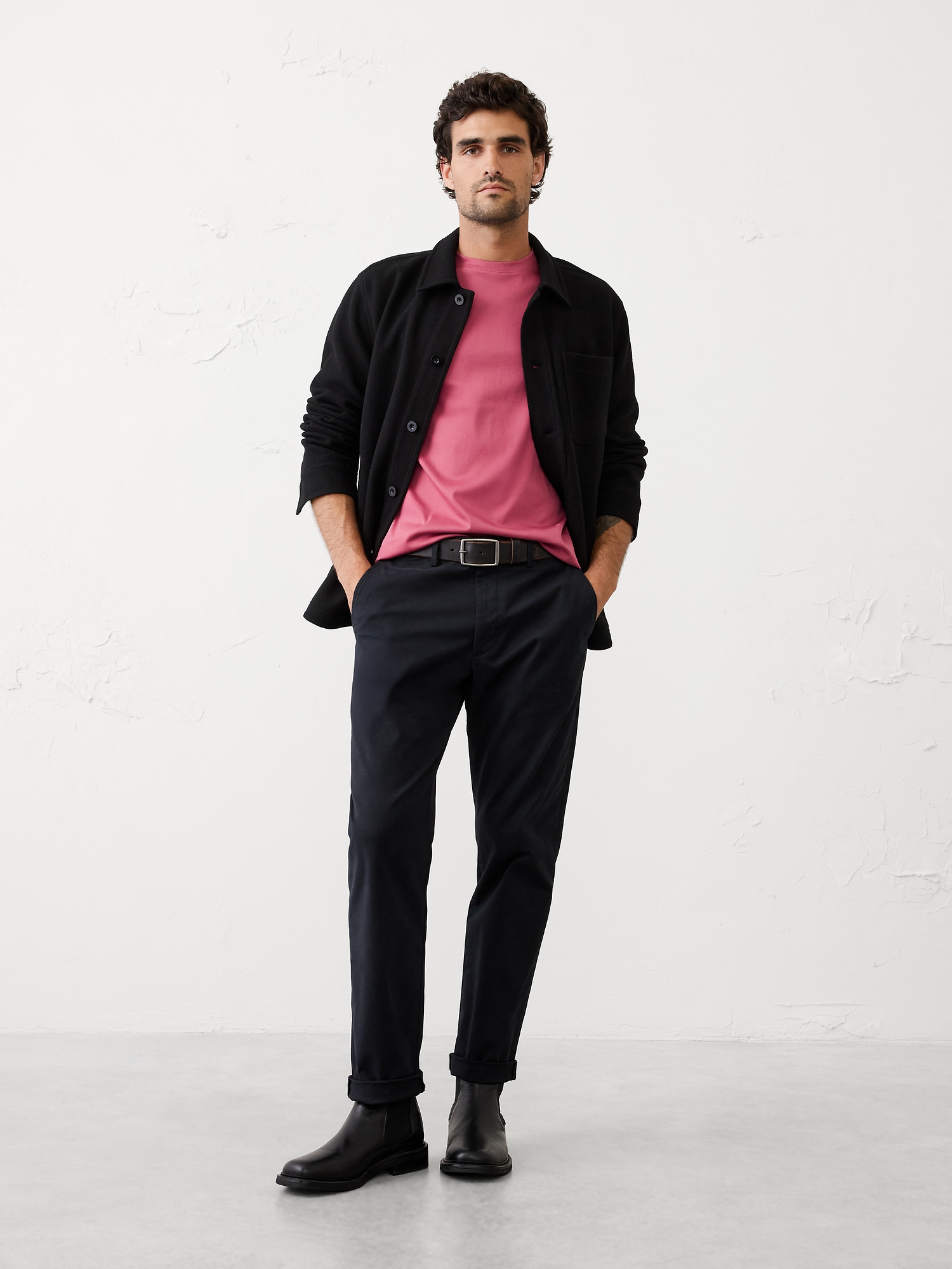 Luxe Touch Crew-Neck T-Shirt - Berry Parfait