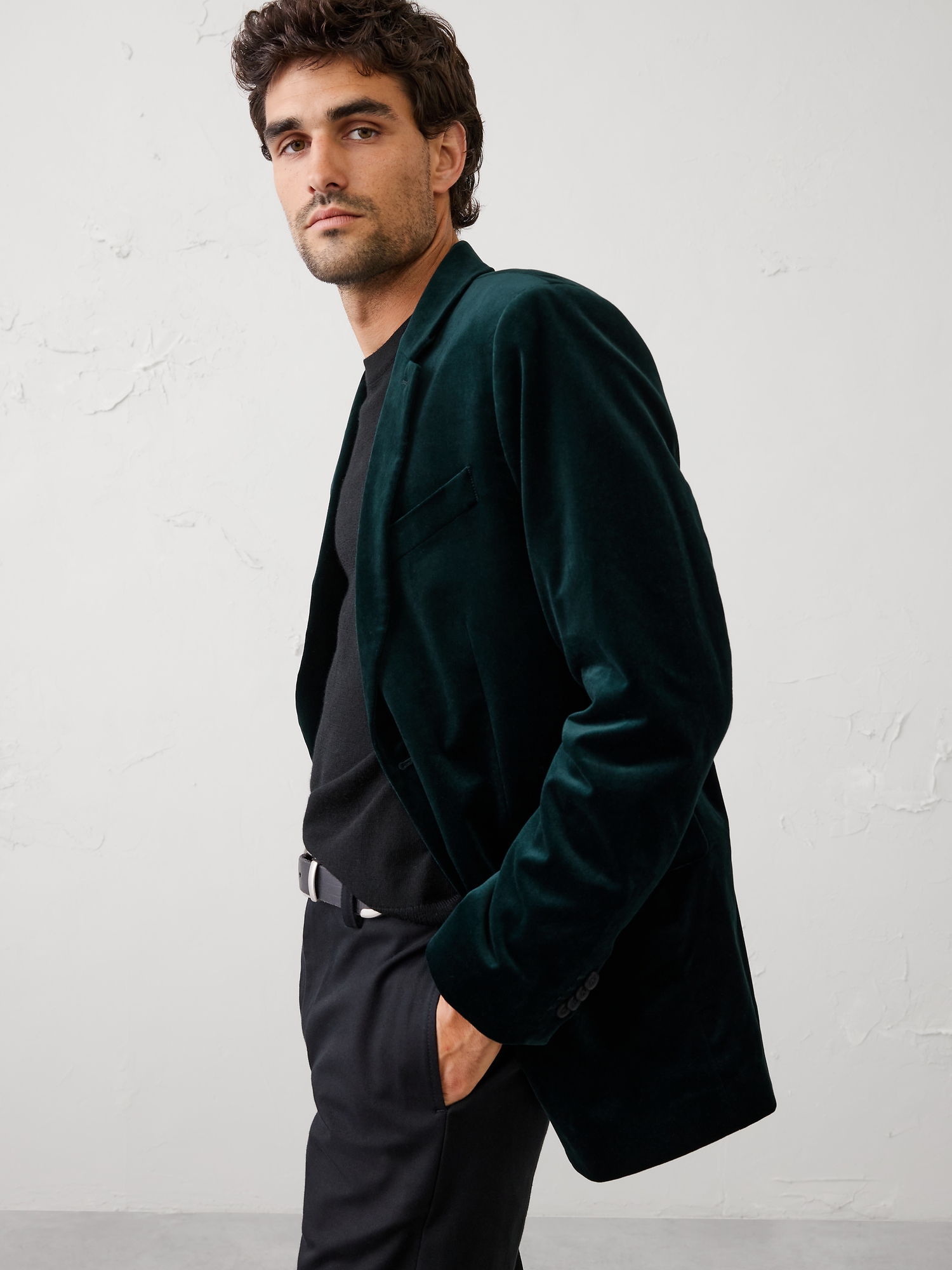 L'image numéro 3 présente Veste en velours à coupe cintrée