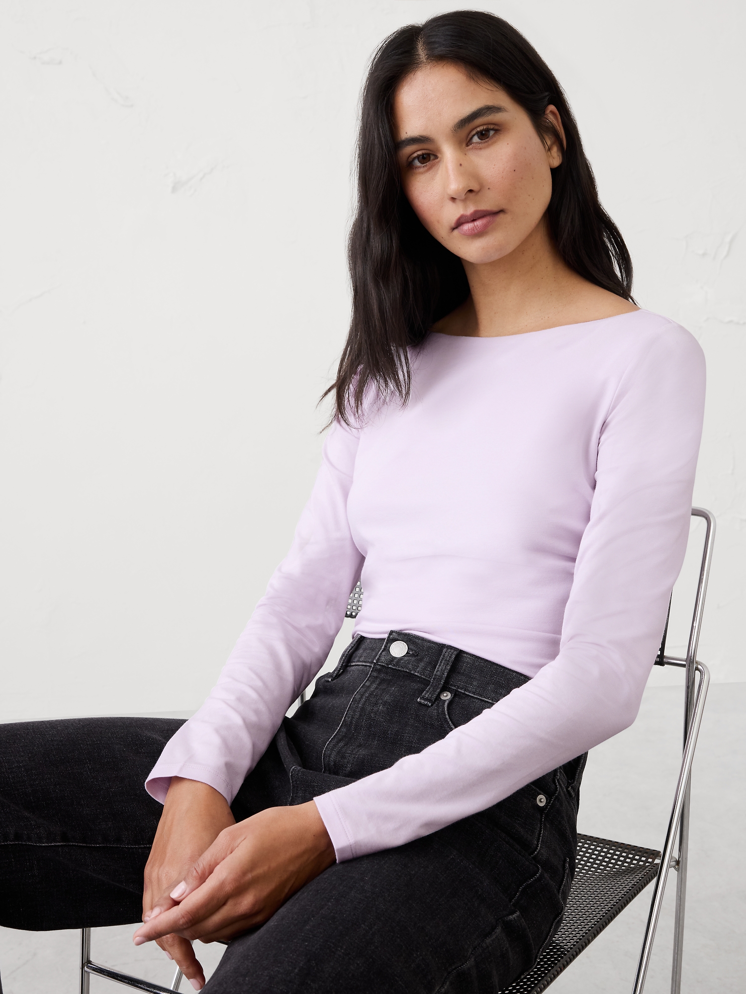 L'image numéro 3 présente T-shirt extensible doux