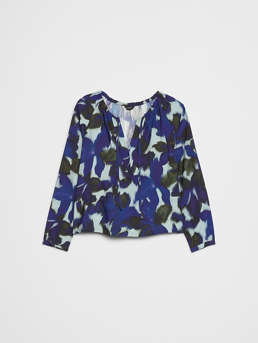 Twill Shirred Popover Shirt | Banana Republic Factory