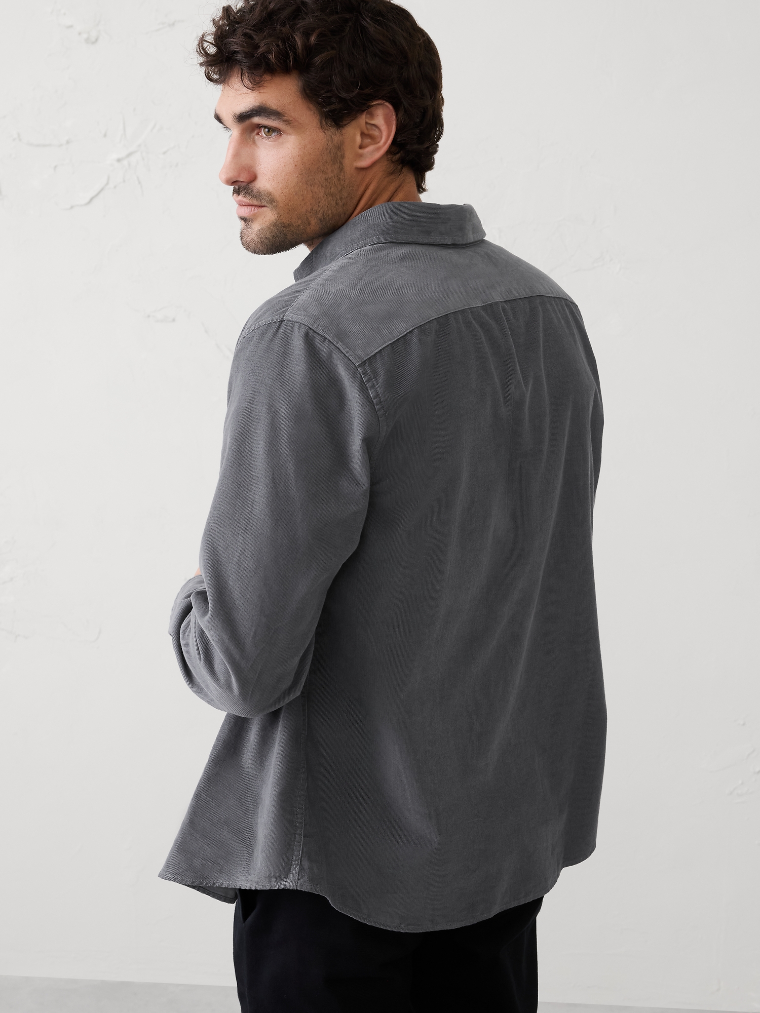 Image number 2 showing, Slim-Fit Fine Wale Corduroy Shirt