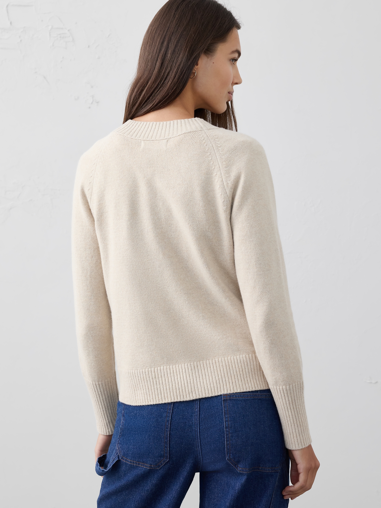 Perfectly Soft V-Neck Sweater - Oatmeal