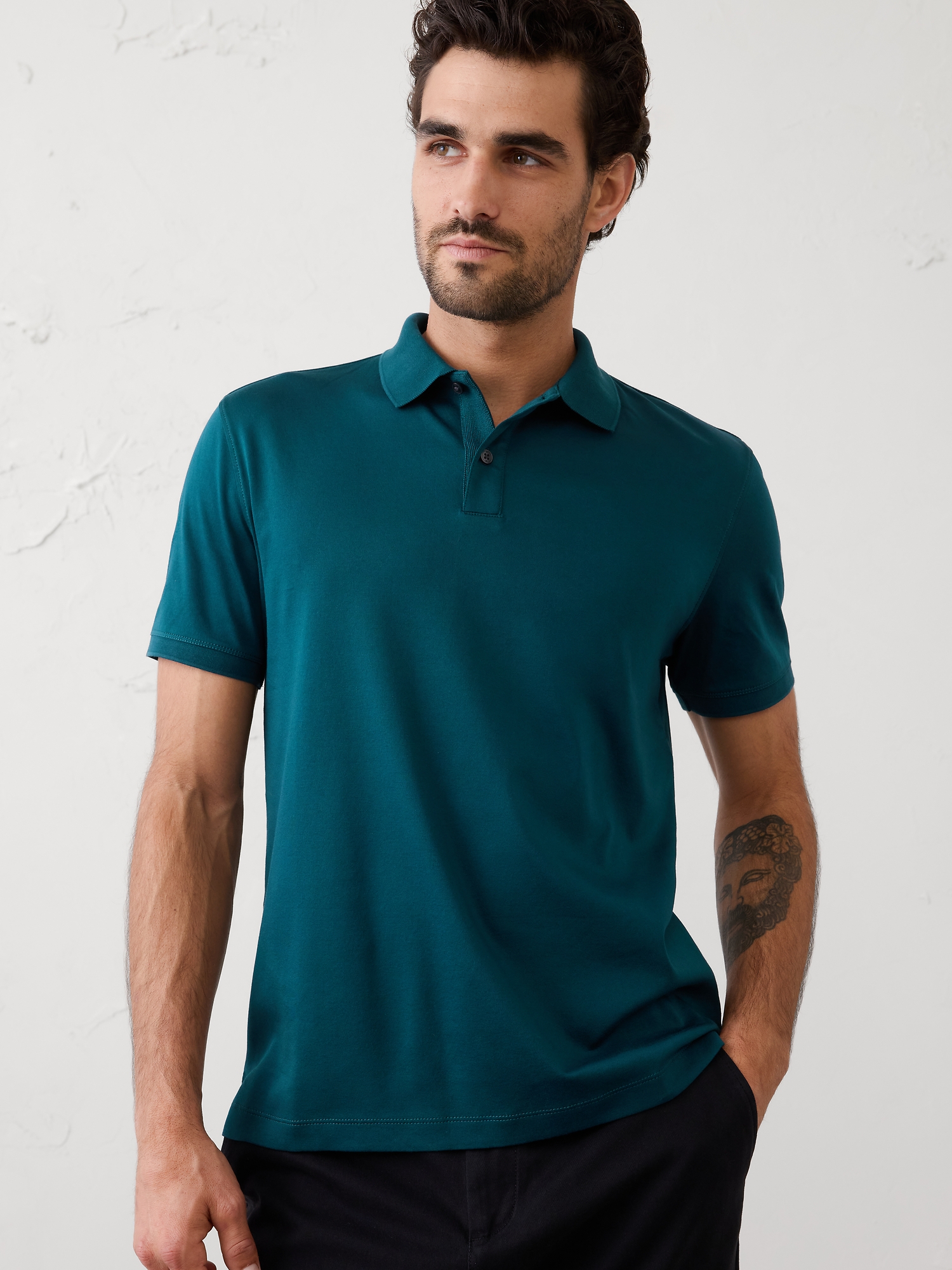 Polo luxueux ultra-doux - Sarcelle Ombré