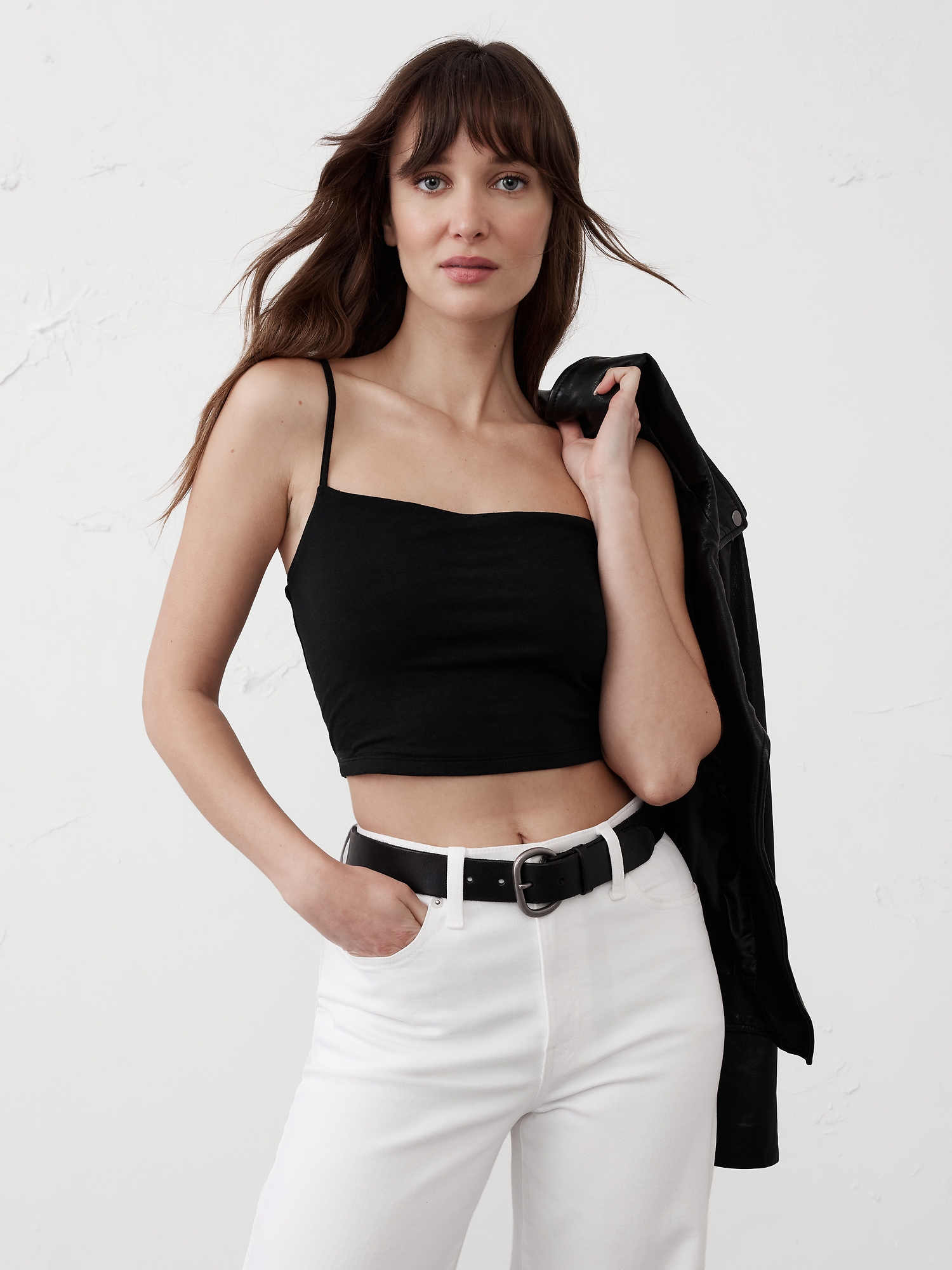 Haut bandeau doux et extensible - Noir