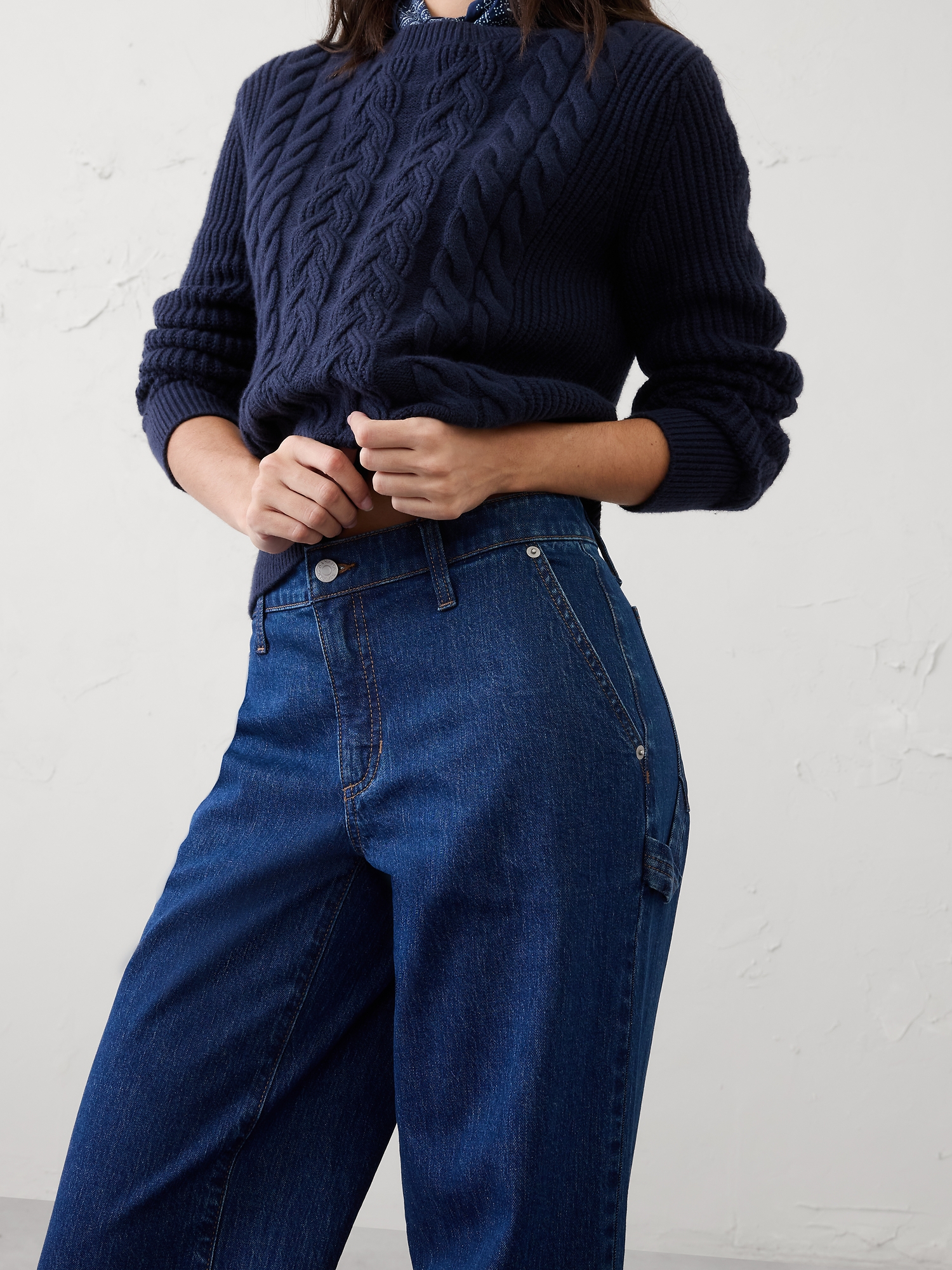 Image number 3 showing, Straight Mid-Rise Carpenter Jean