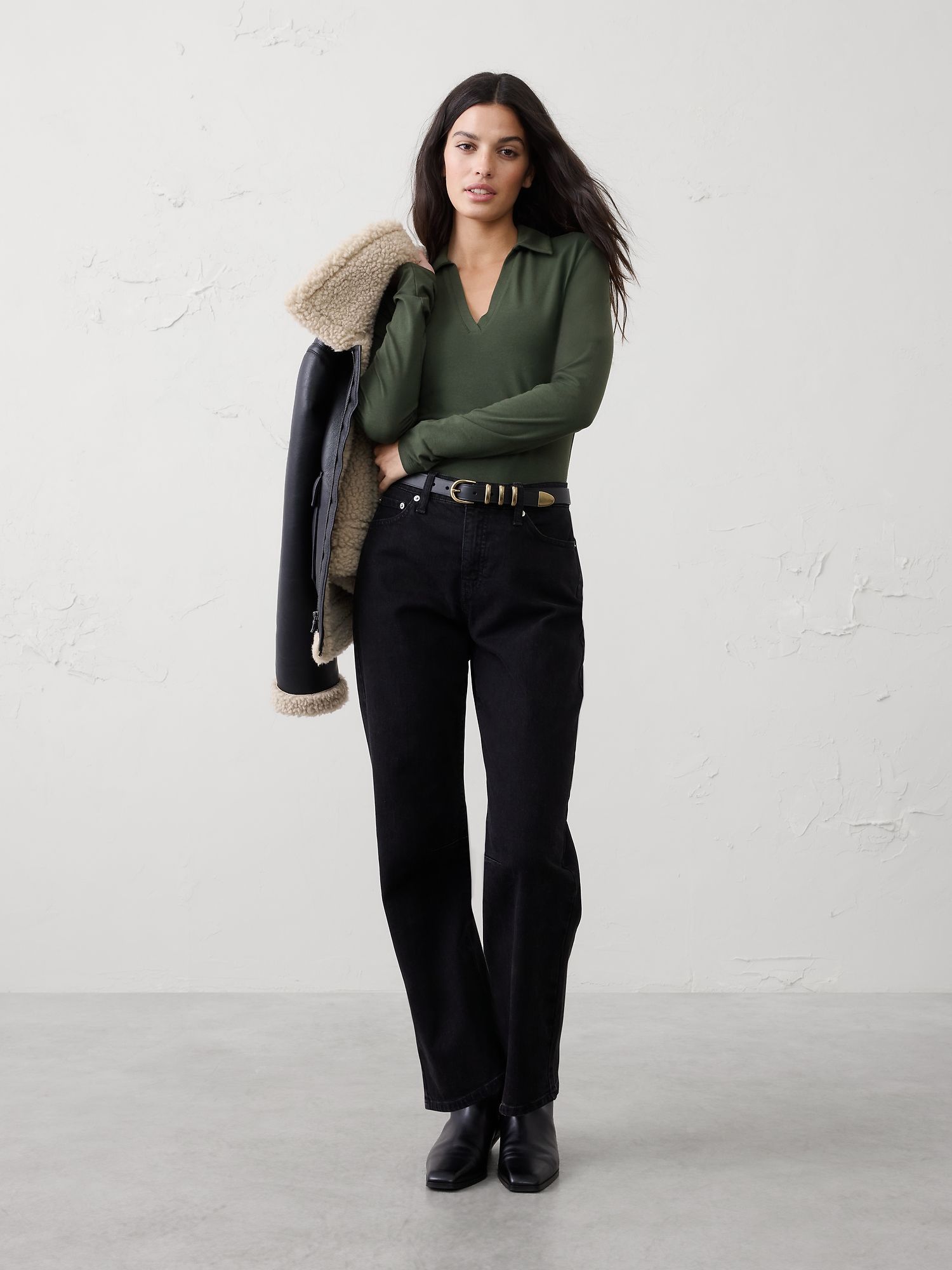 Polo extensible doux - Nouveau Vert Colvert