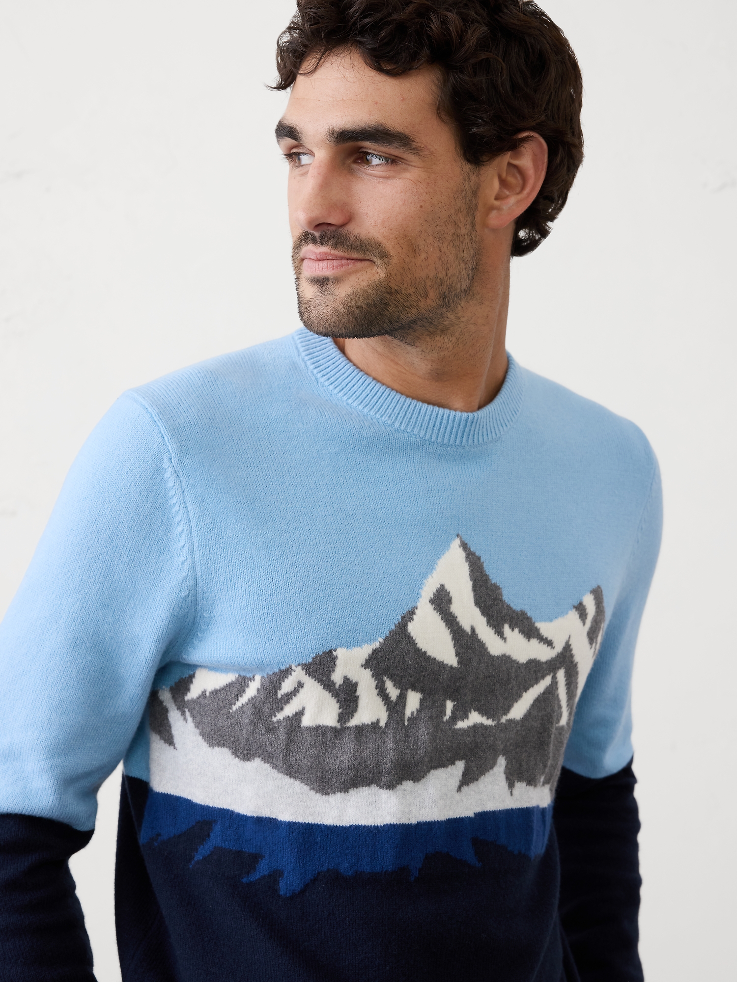 Image number 3 showing, Graphic Colorblock Sweater