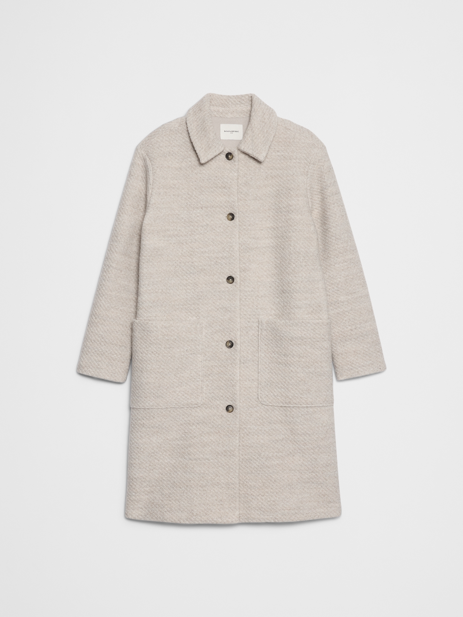 Image number 4 showing, Knit Long Mac Coat