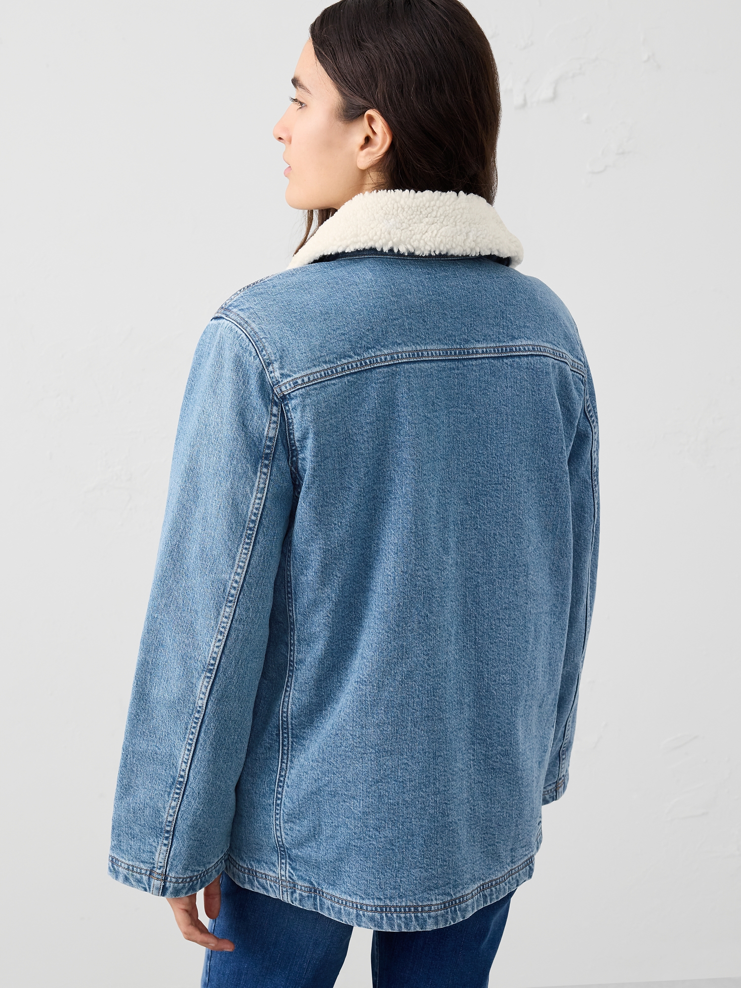 Image number 2 showing, Sherpa Collar Denim Jacket