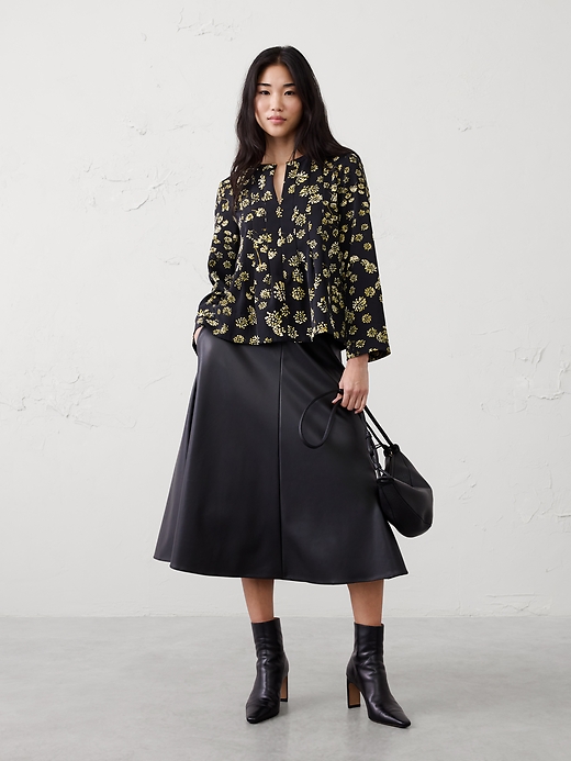Pleated Swing Top | Banana Republic Factory