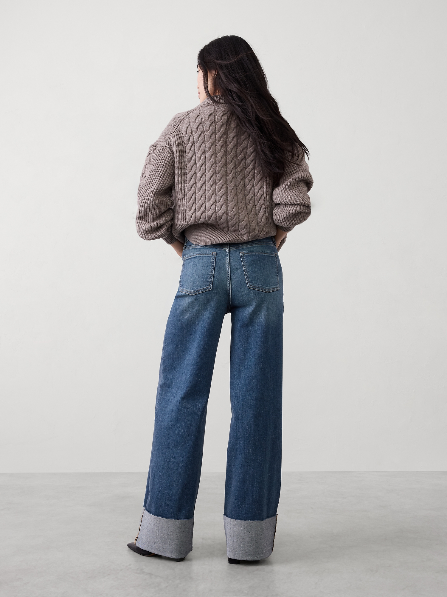 Image number 2 showing, Wide-Leg High-Rise Jean