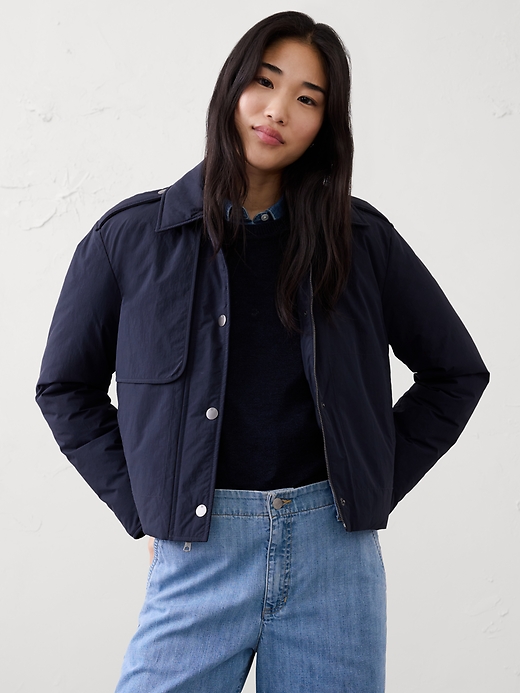 ジャケット・アウター vintage BANANA REPUBLIC nylon jacket Cropped Trench Filled Jacket | Banana Republic Factory