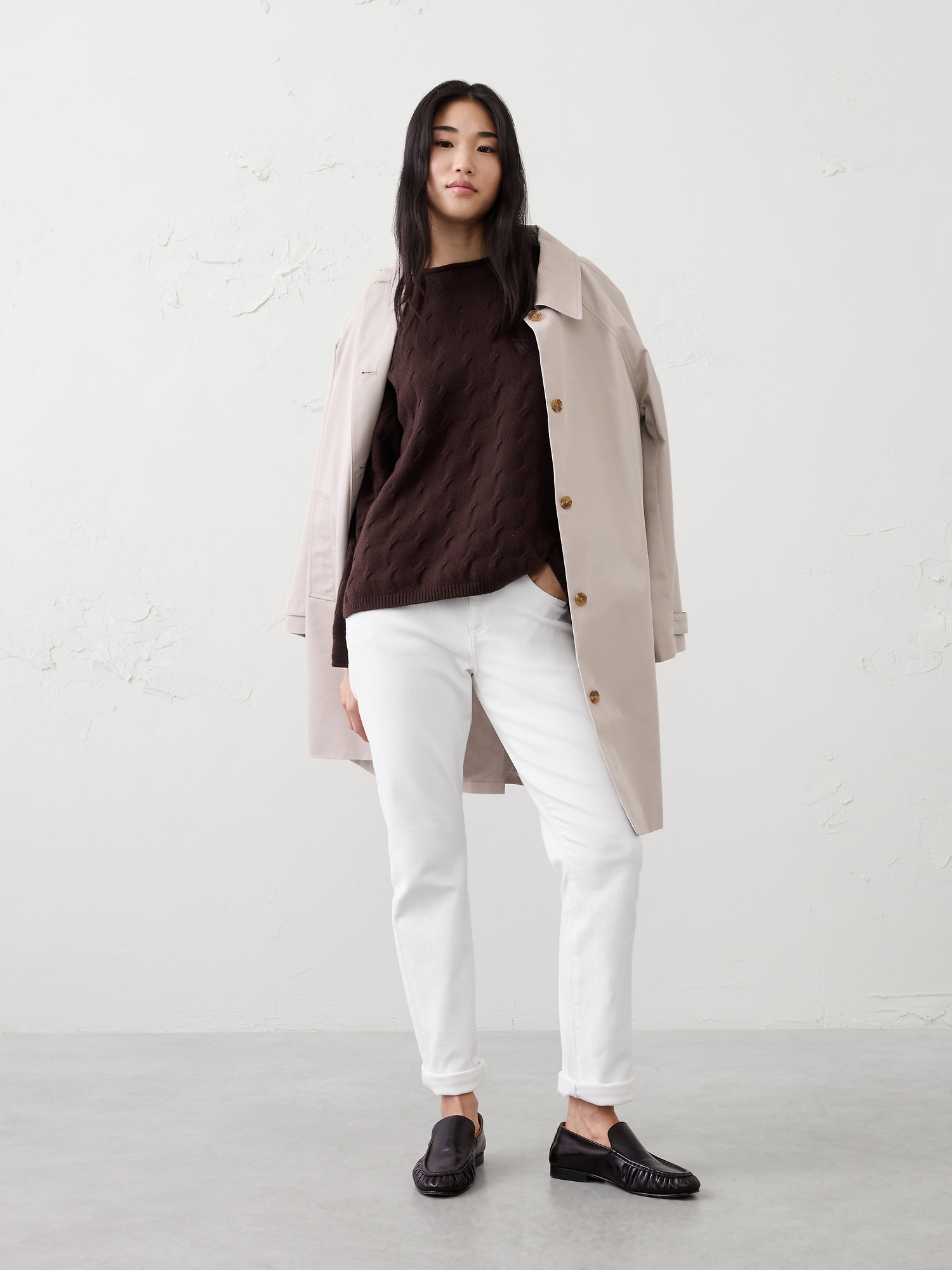 JEAN GIRLFRIEND À TAILLE MI-BASSE