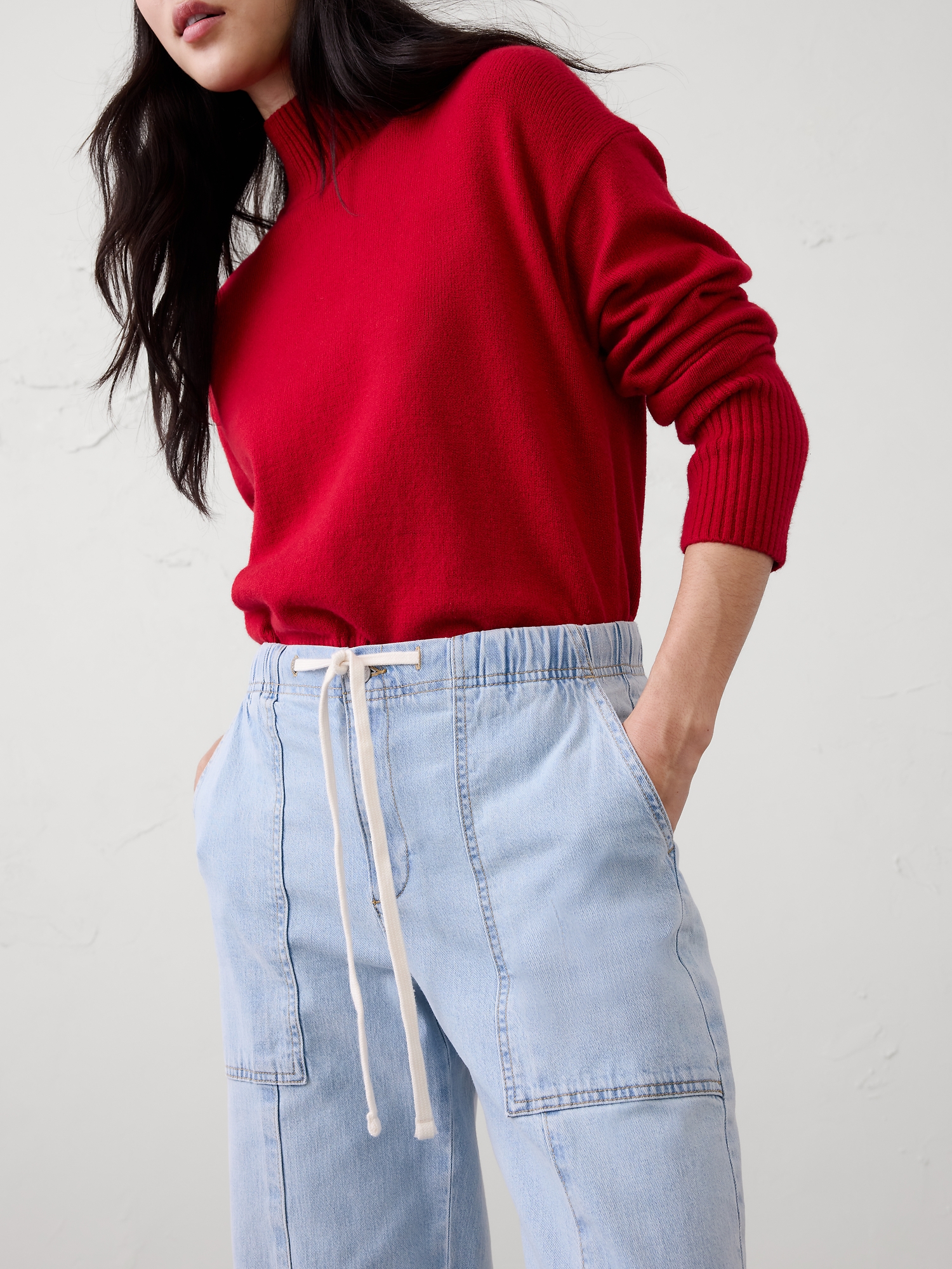 L'image numéro 3 présente Jean fuselé à taille mi-basse