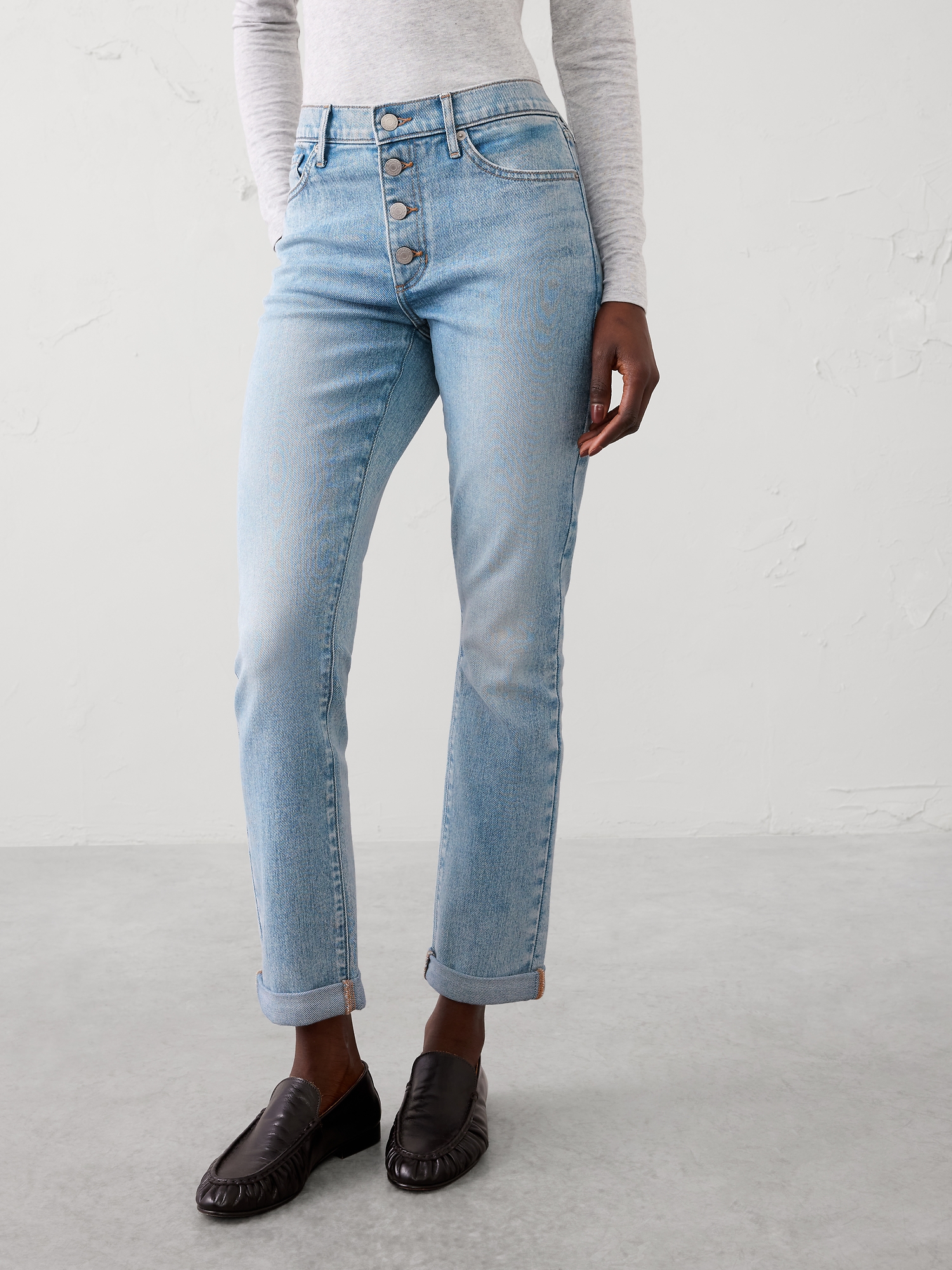 L'image numéro 6 présente Jean girlfriend à taille mi-basse