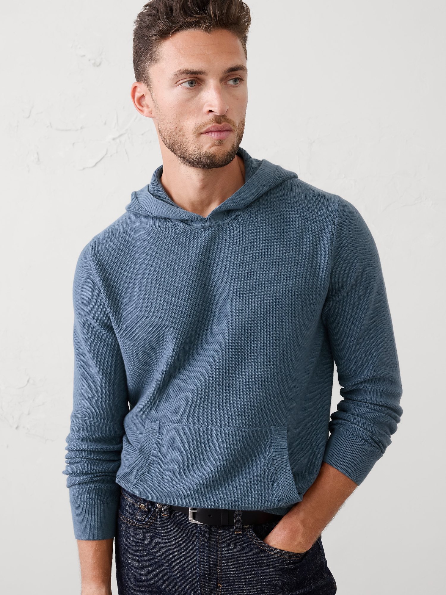 Textured Sweater Hoodie
