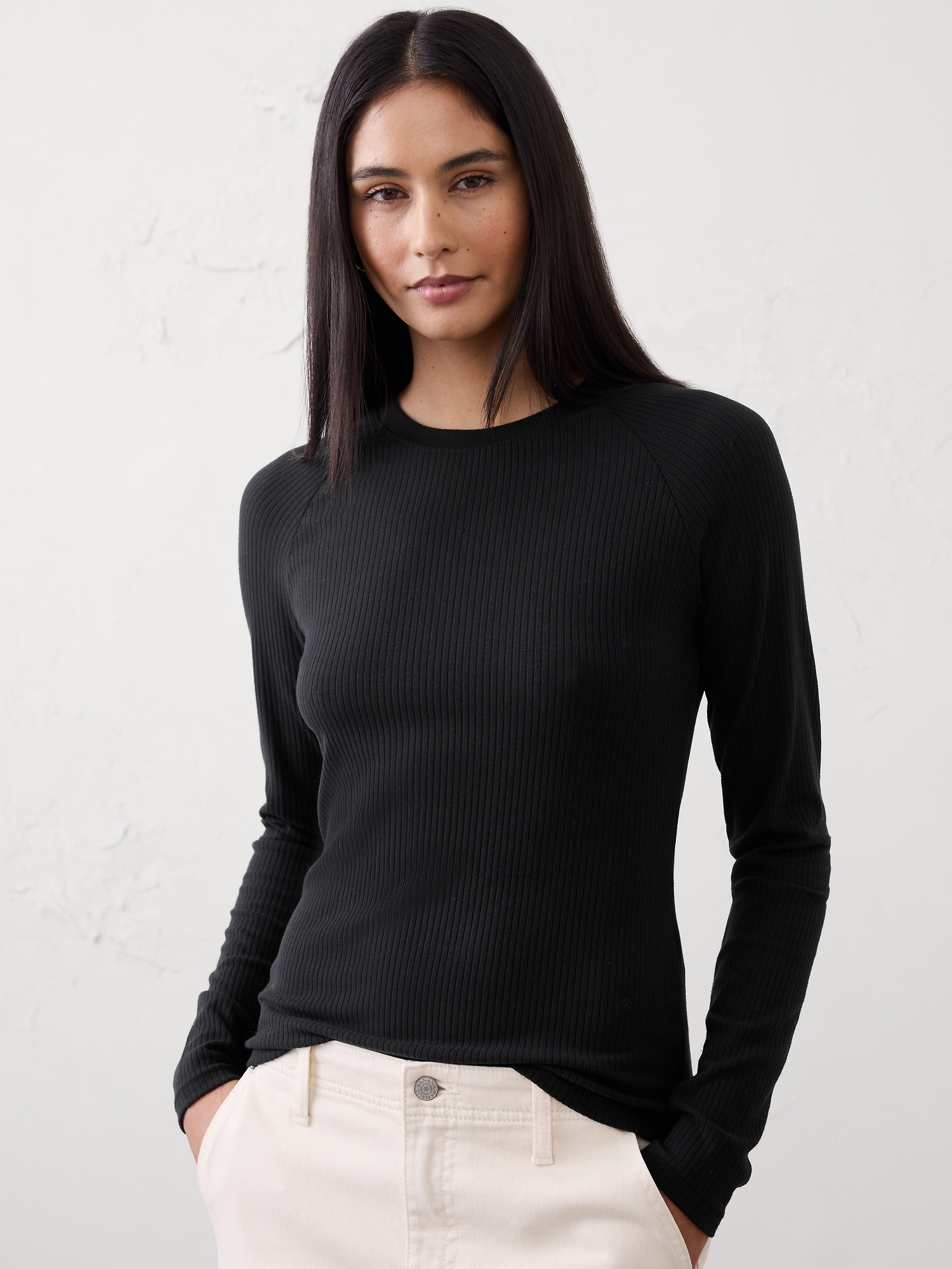 Brushed Ribbed T-Shirt