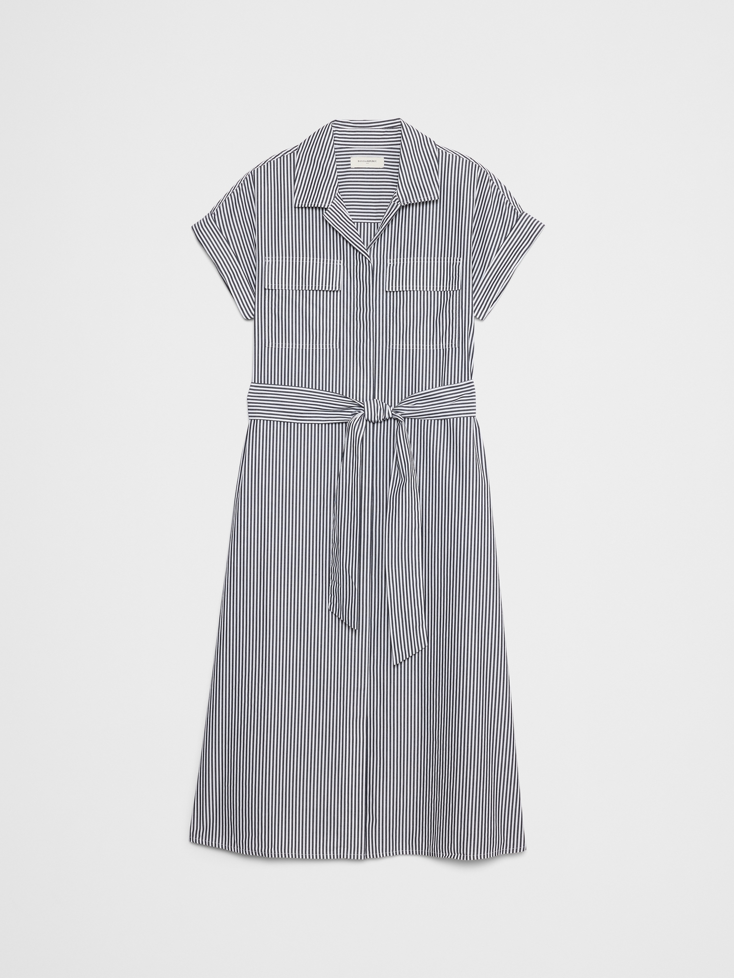 Image number 4 showing, Poplin Utility Midi Shirtdress