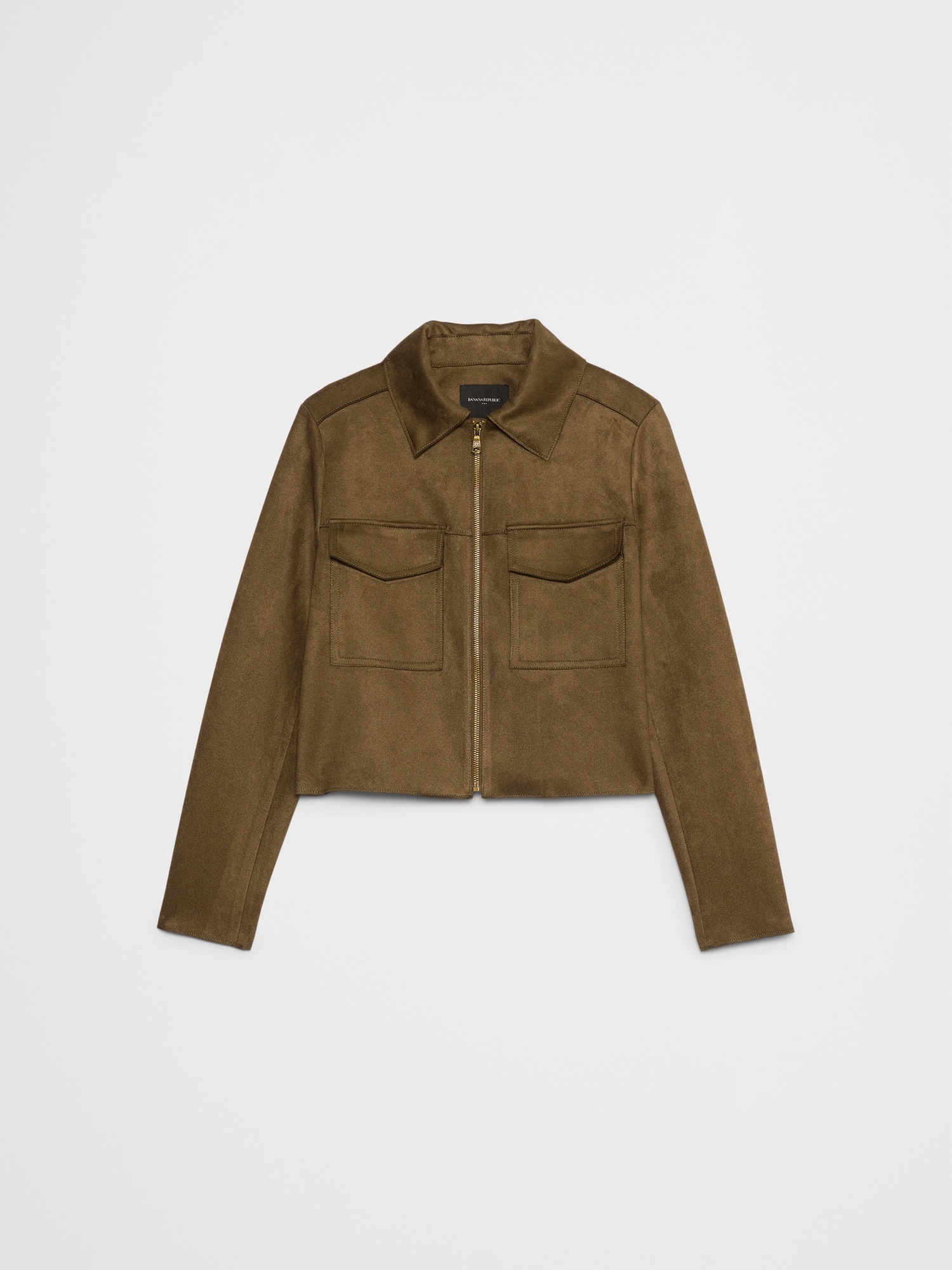 Image number 4 showing, Vegan Suede Cropped Jacket