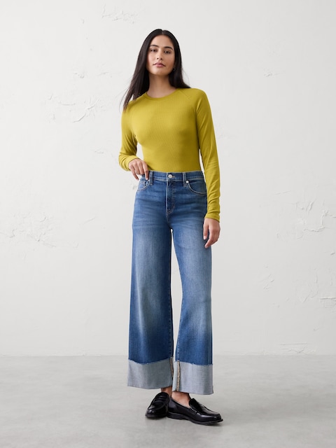 Brushed Ribbed T-Shirt