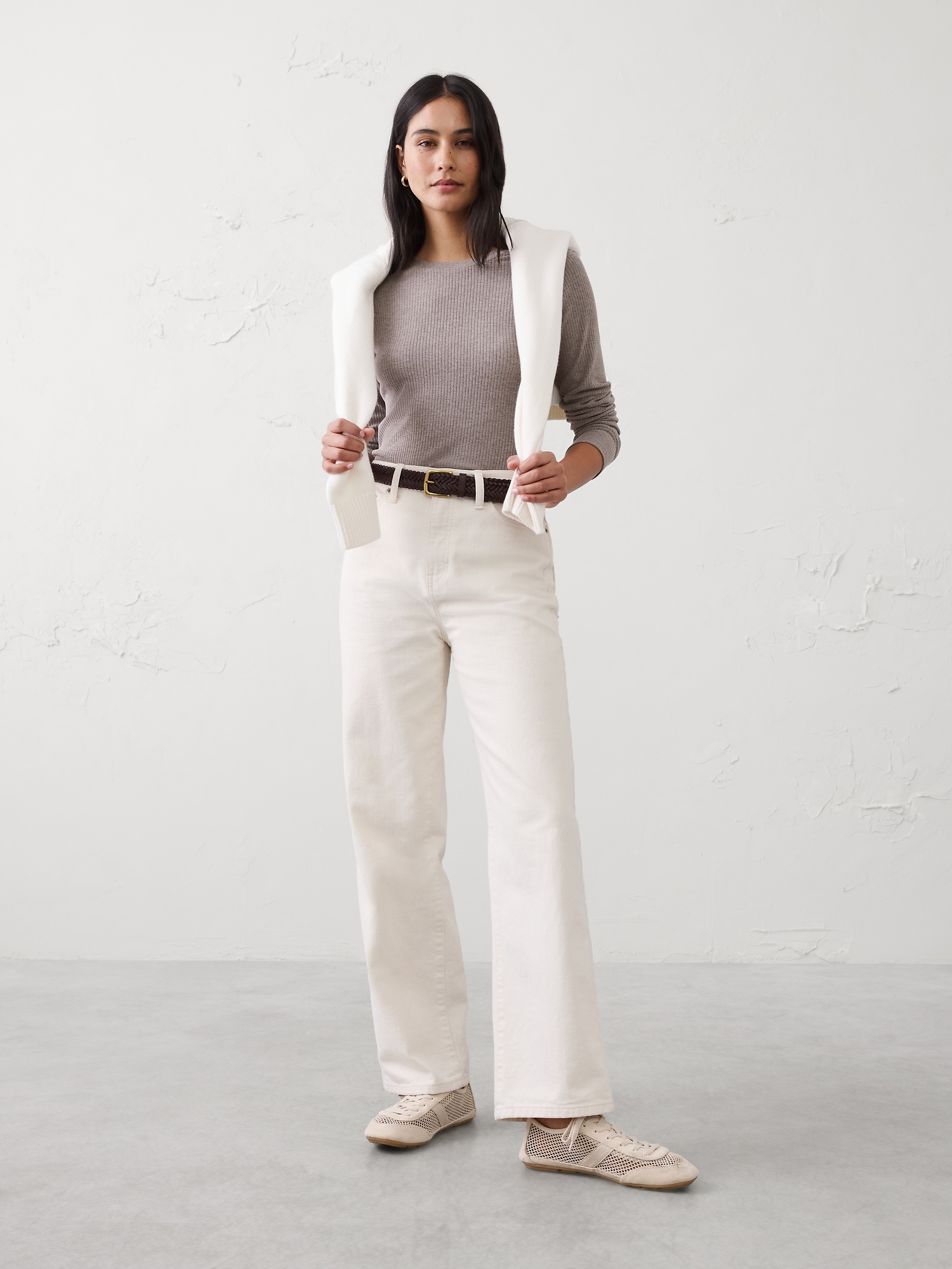 L'image numéro 3 présente T-shirt côtelé brossé