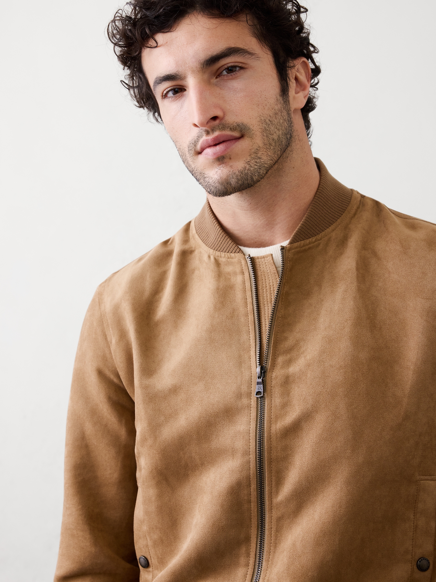 Image number 3 showing, Vegan Suede Bomber