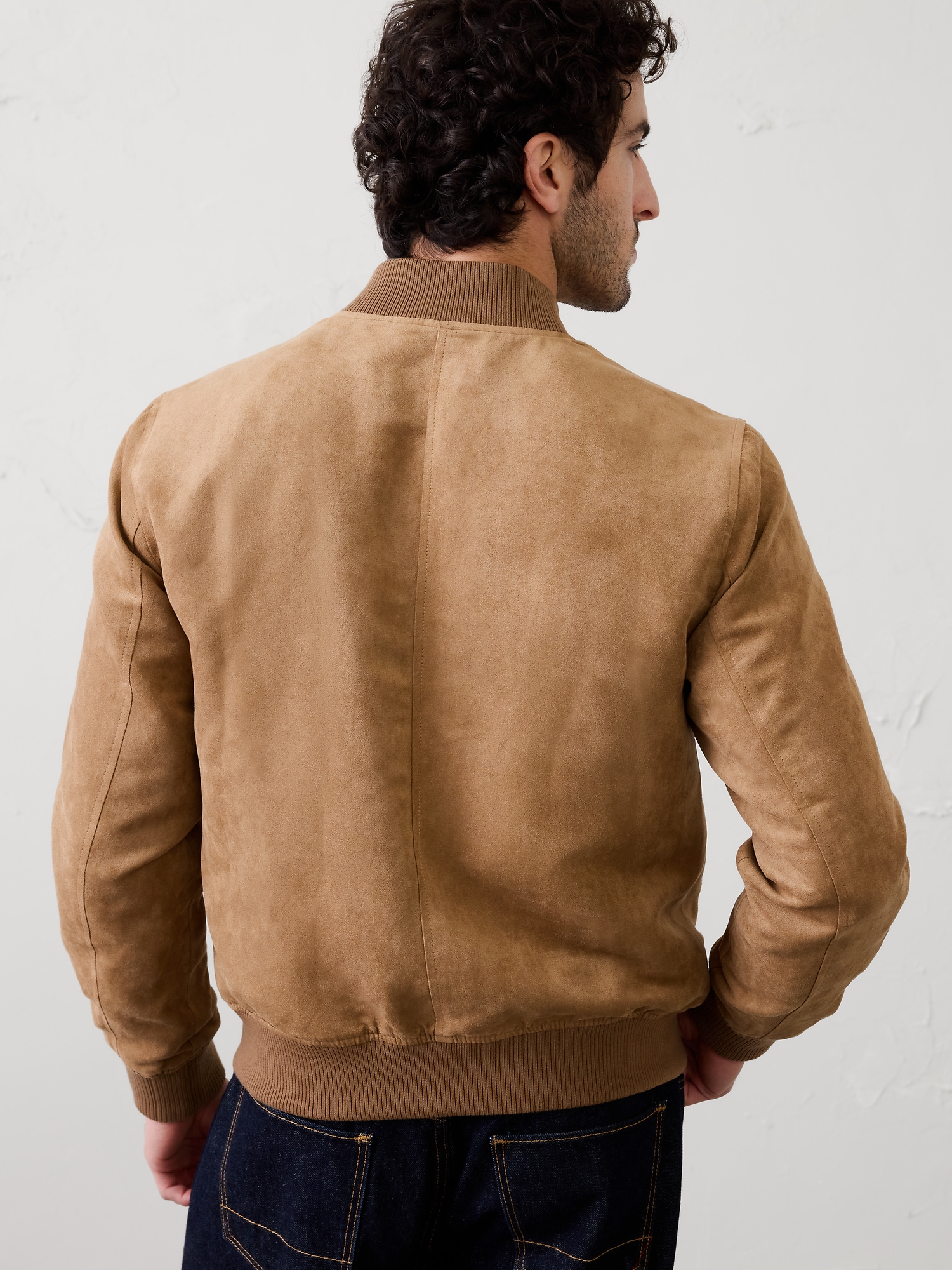Image number 2 showing, Vegan Suede Bomber