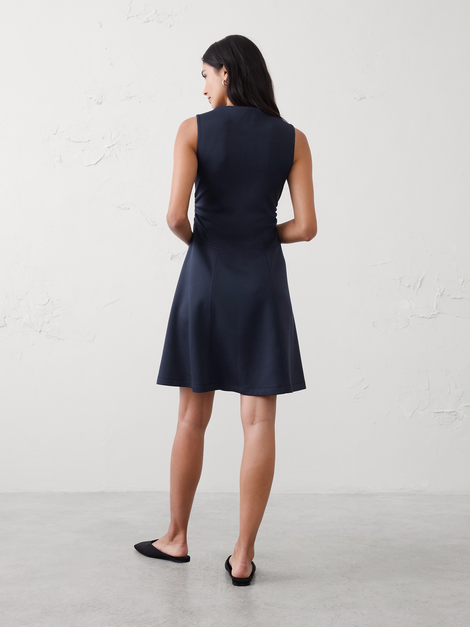 Image number 2 showing, Soft Touch Shirred-Waist Knee-Length Dress