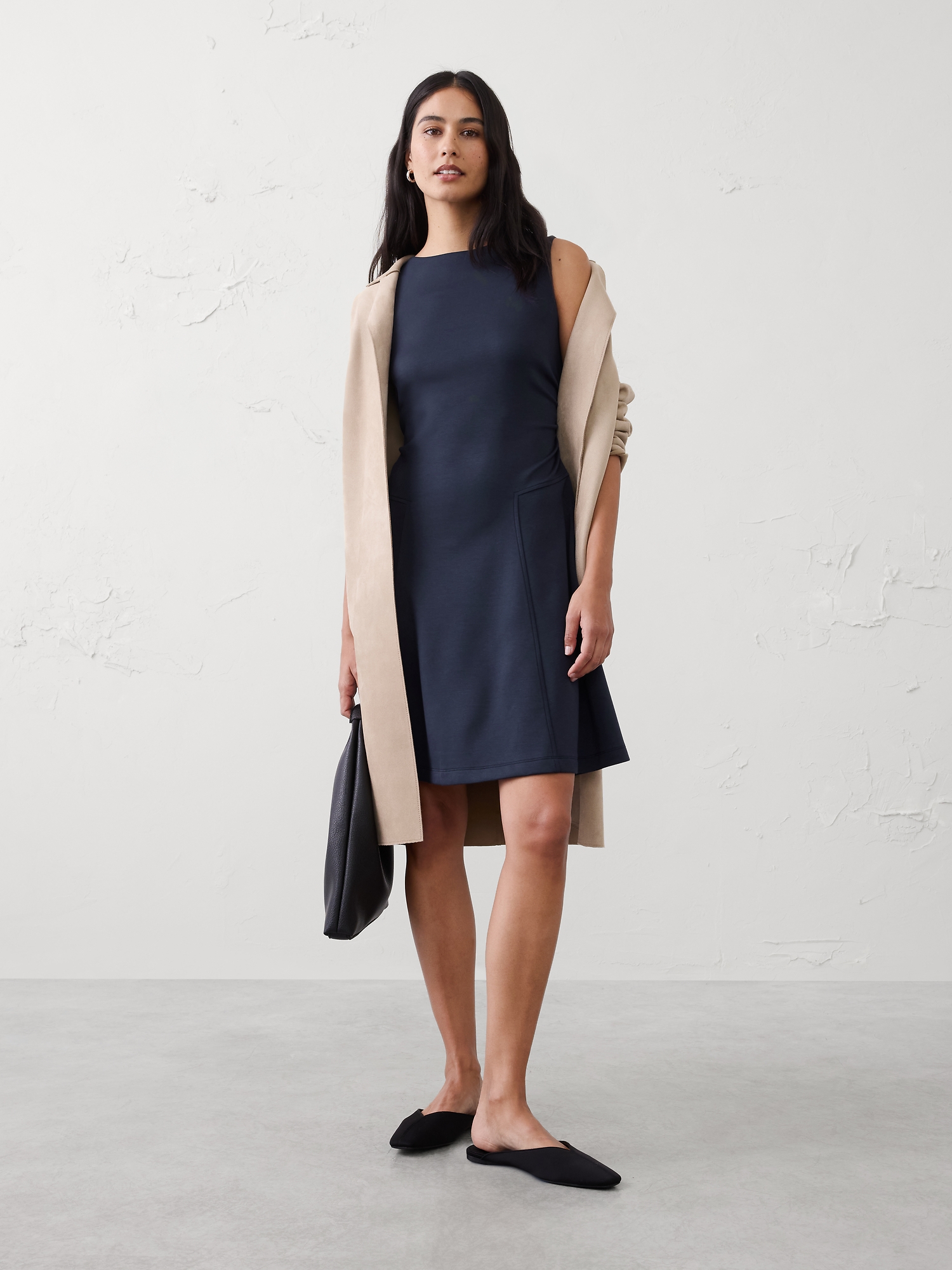 Image number 3 showing, Soft Touch Shirred-Waist Knee-Length Dress