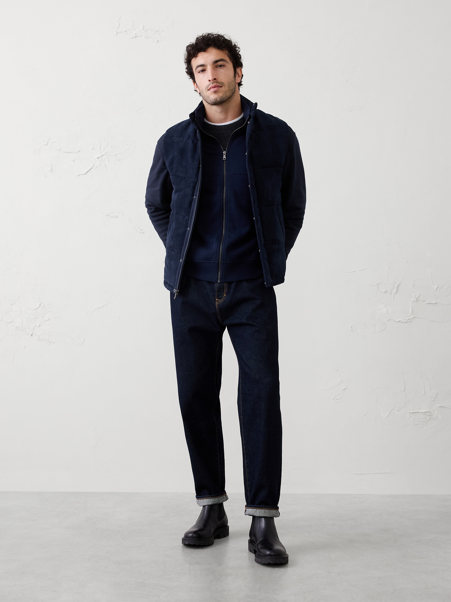 Image number 3 showing, Washed Mock-Neck Jacket