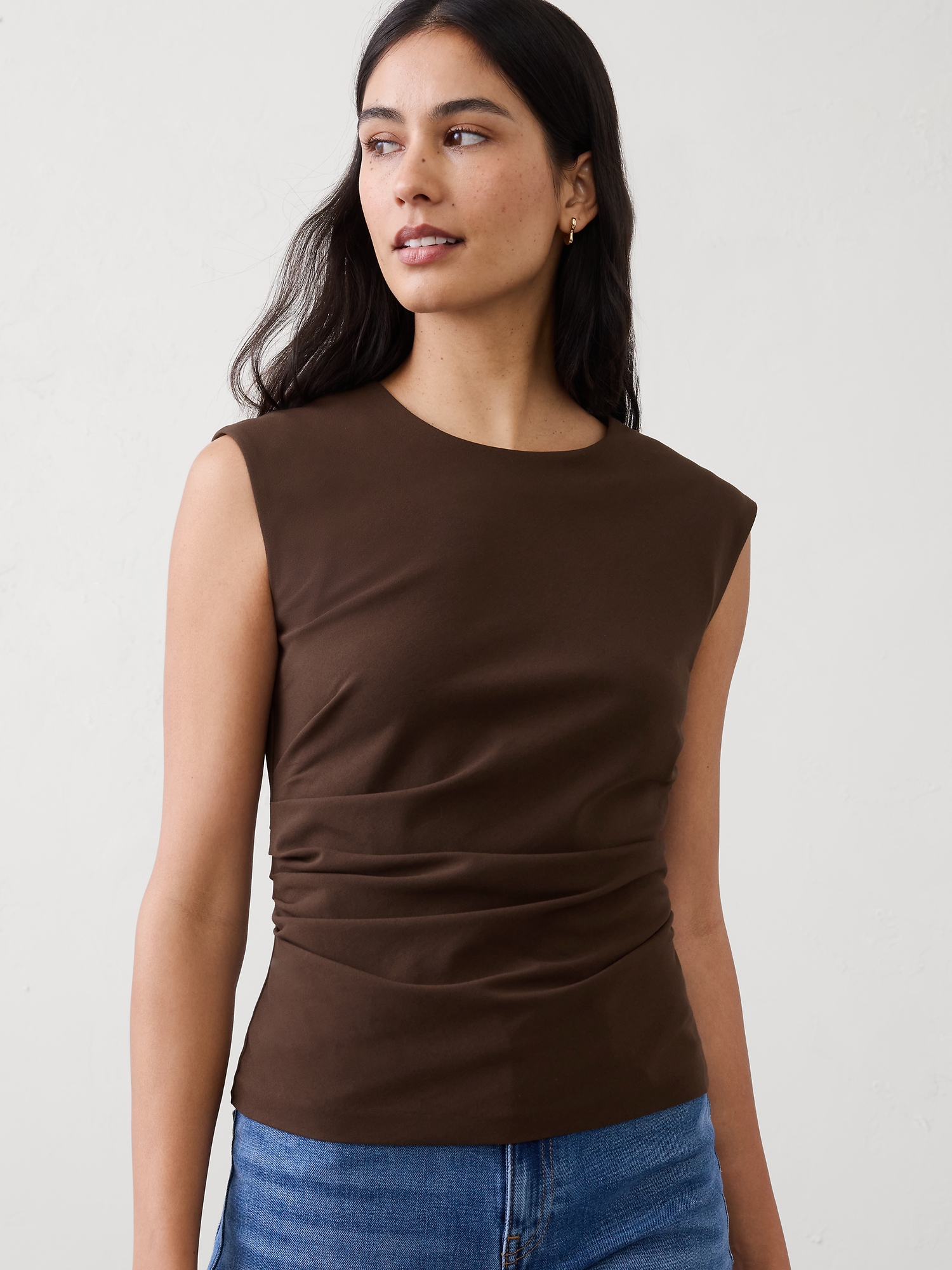 Image number 1 showing, Draped-Waist Top