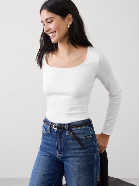 Soft Touch Square-Neck Top