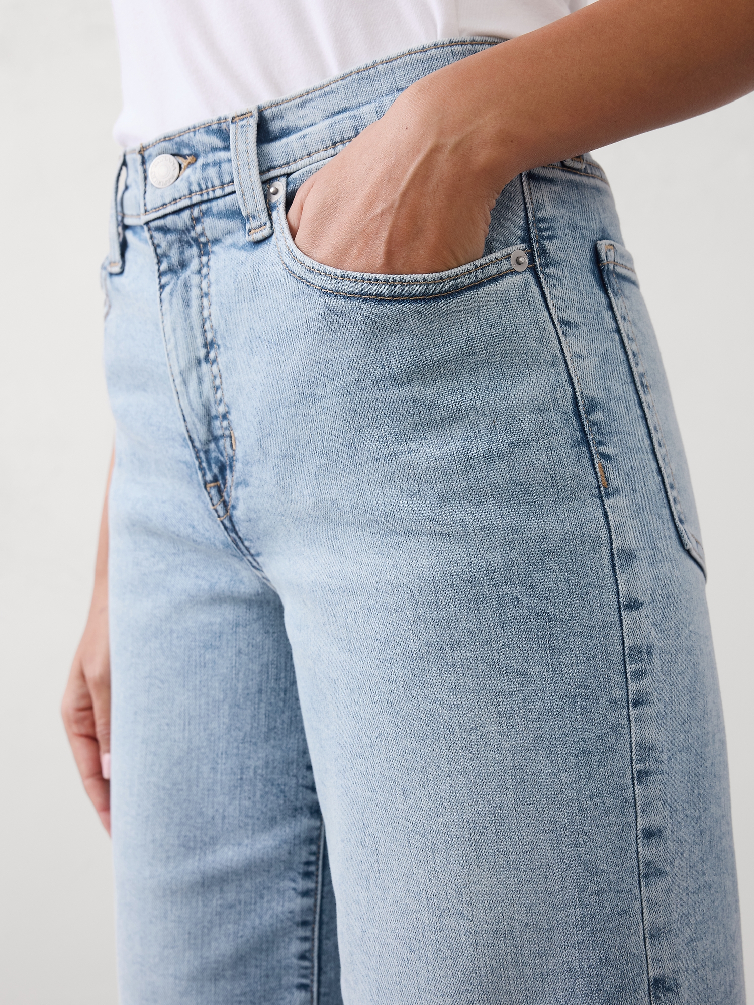 Image number 6 showing, High-Rise Wide-Leg Cropped Jean