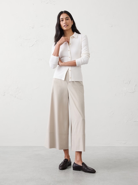 Anyday Wide-Leg High-Rise Airstretch Cropped Pant