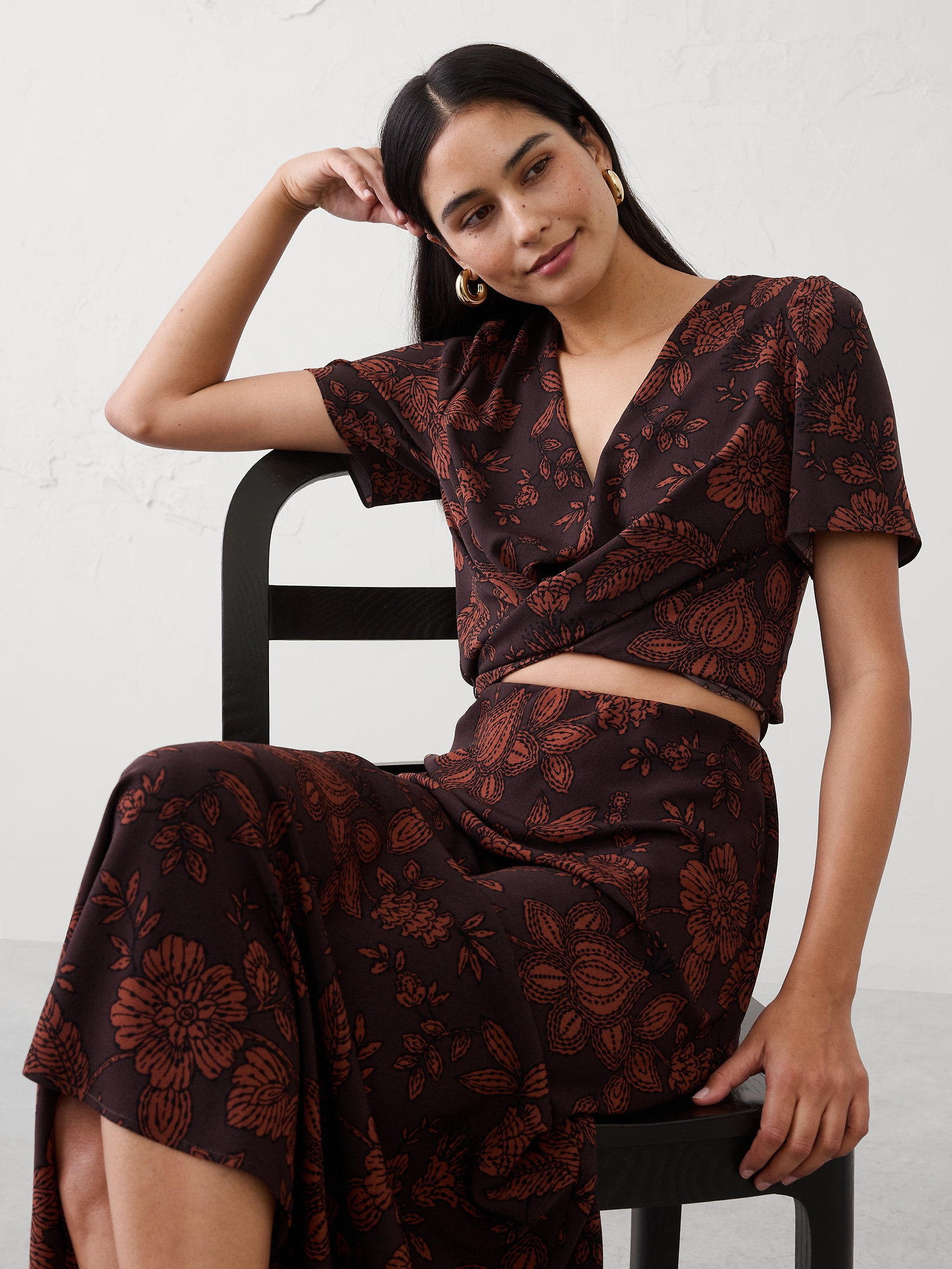 Image number 1 showing, Tied Cropped Top