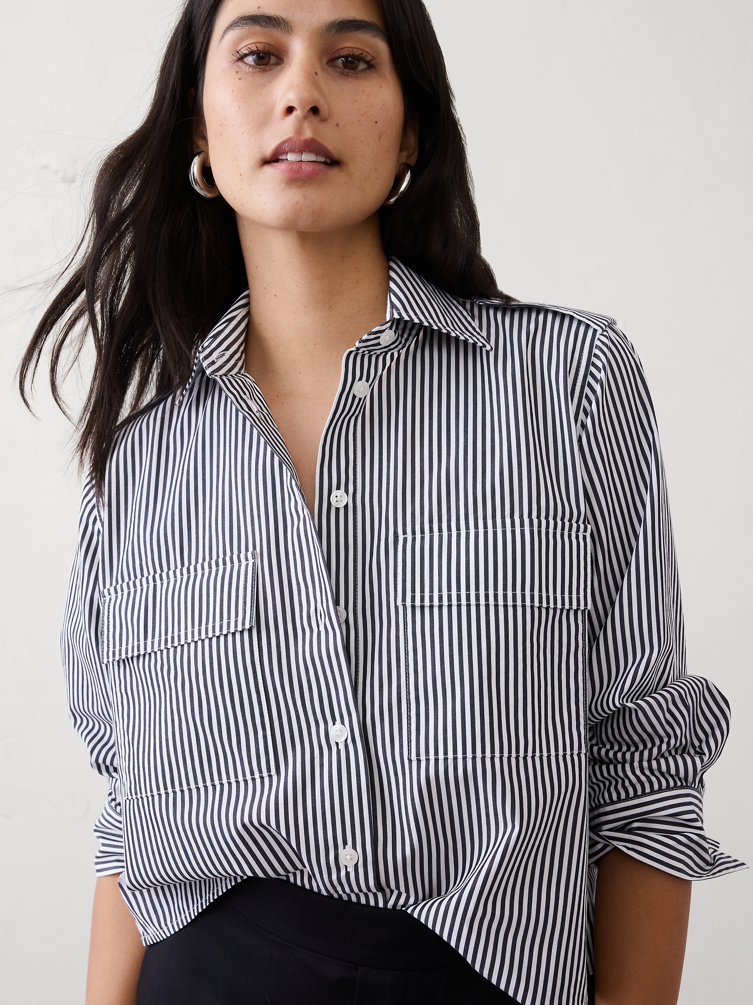 Image number 3 showing, Poplin Utility Shirt