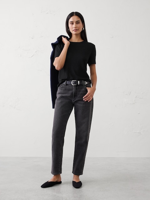Linen-Blend T-Shirt