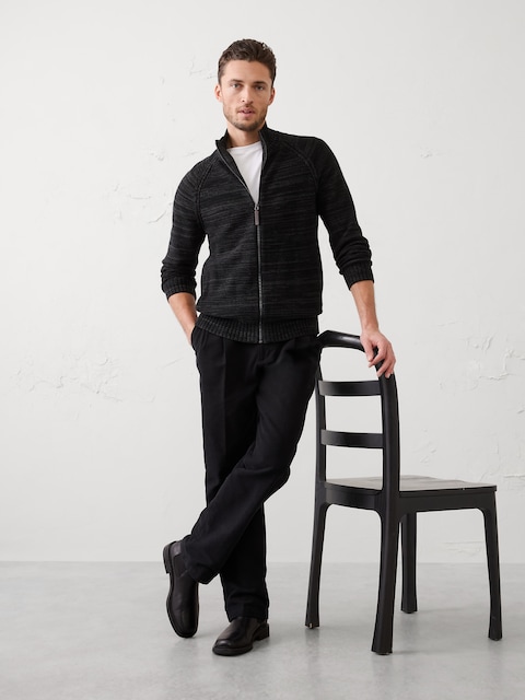 VESTE À COL CHEMINÉE EN TRICOT
